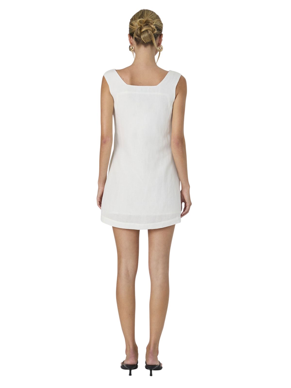 Birdie Linen Square Neck Dress