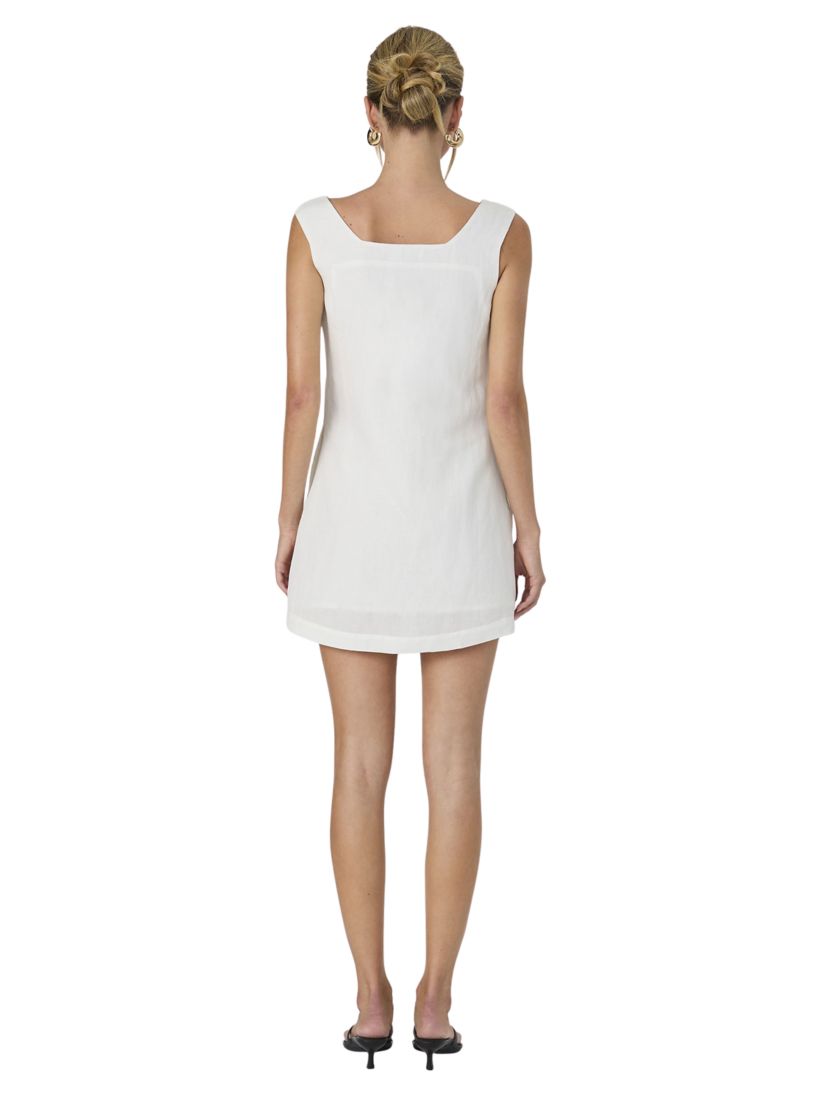Birdie Linen Square Neck Dress