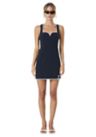 azra contrast mini dress Azra Contrast Detail Sleeveless Twill Minidress (Women)