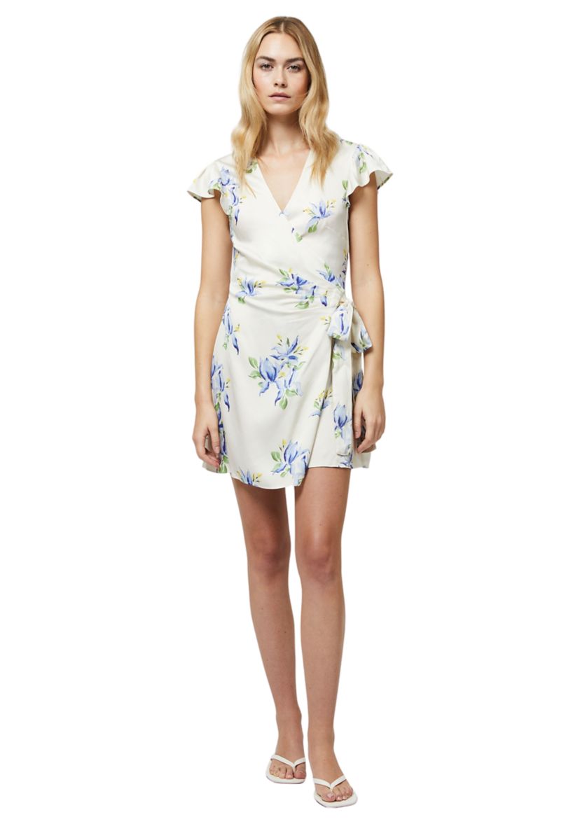Eninis Vivian Satin Wrap Dress