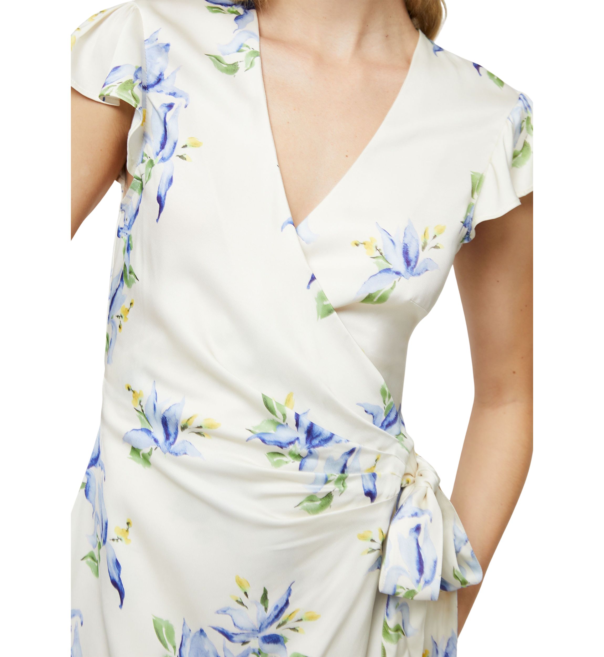 Eninis Vivian Satin Wrap Dress
