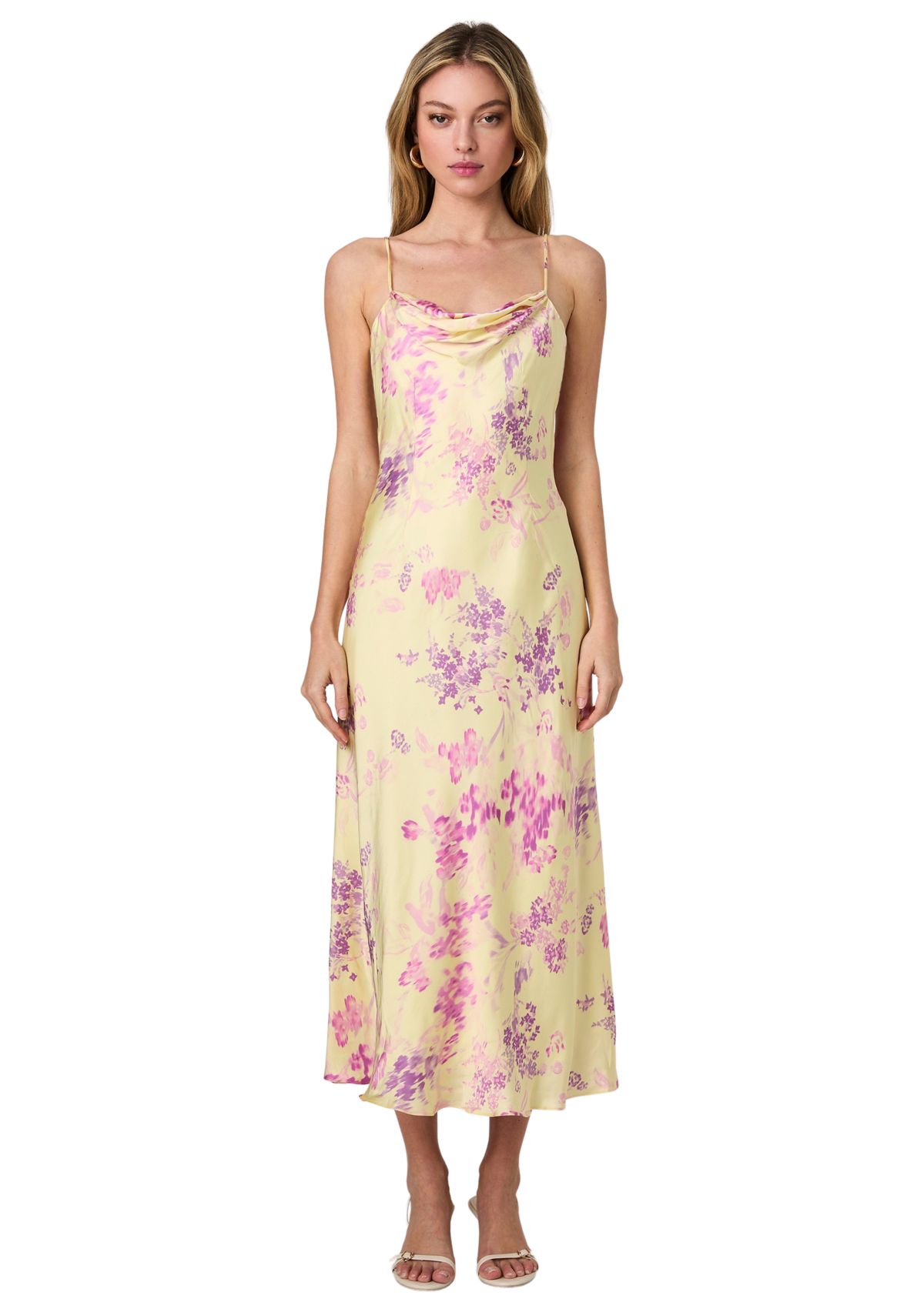 Elyria Oona Satin Midi Dress