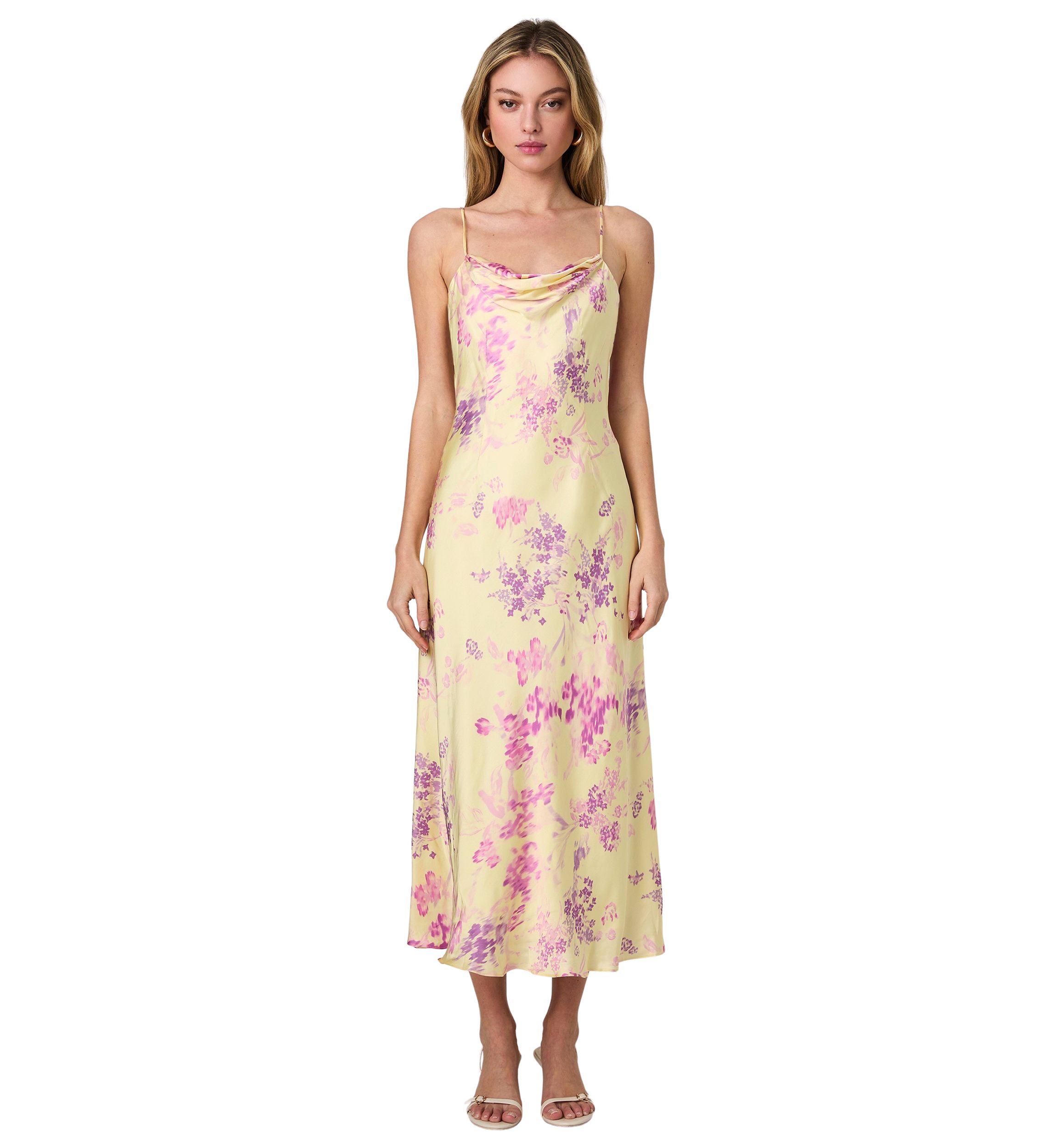 Elyria Oona Satin Midi Dress