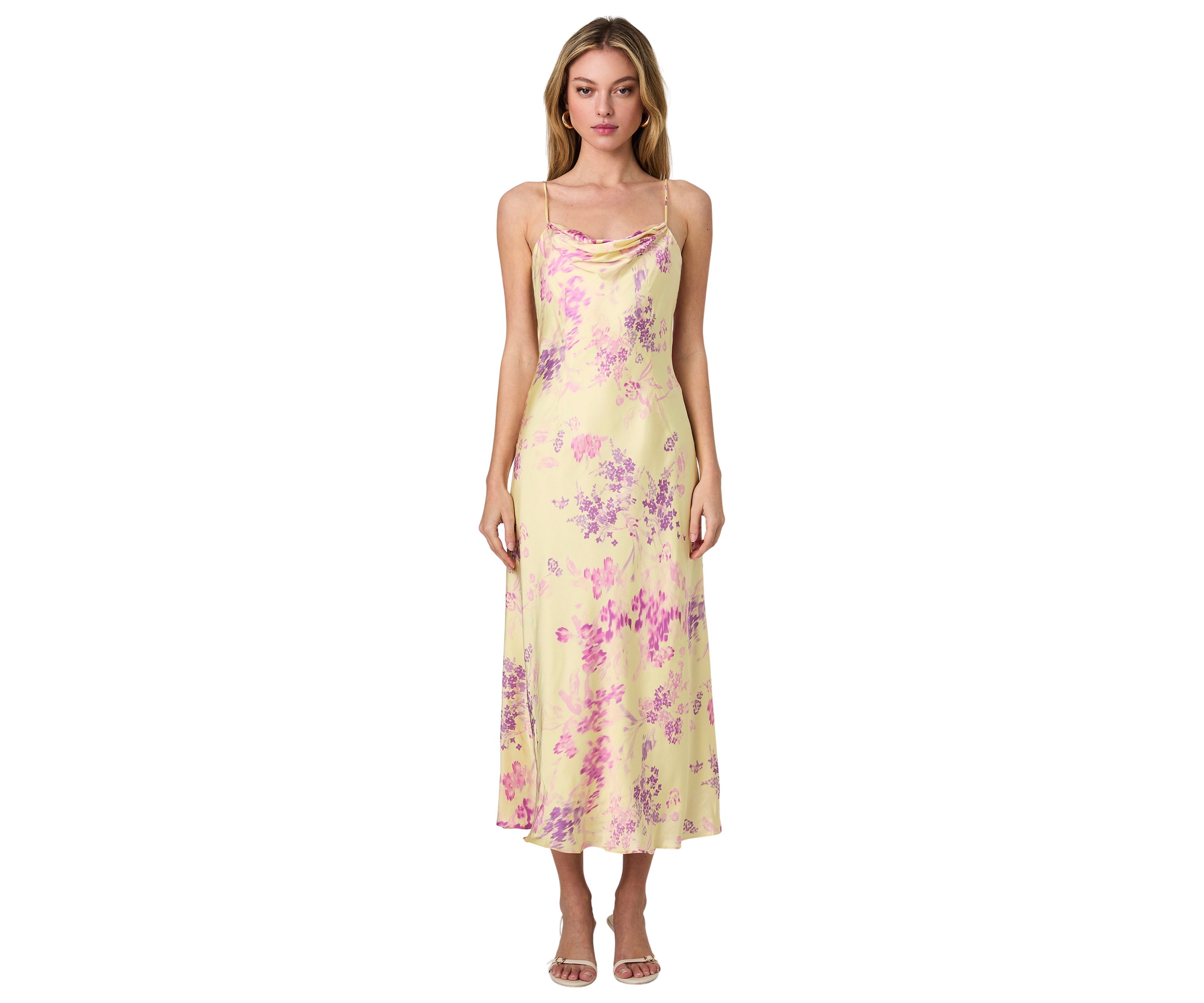 Elyria Oona Satin Midi Dress