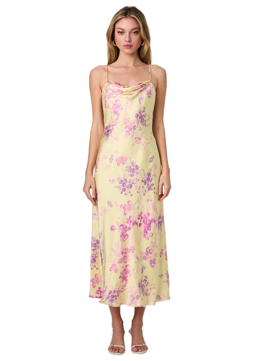 Elyria Oona Satin Midi Dress