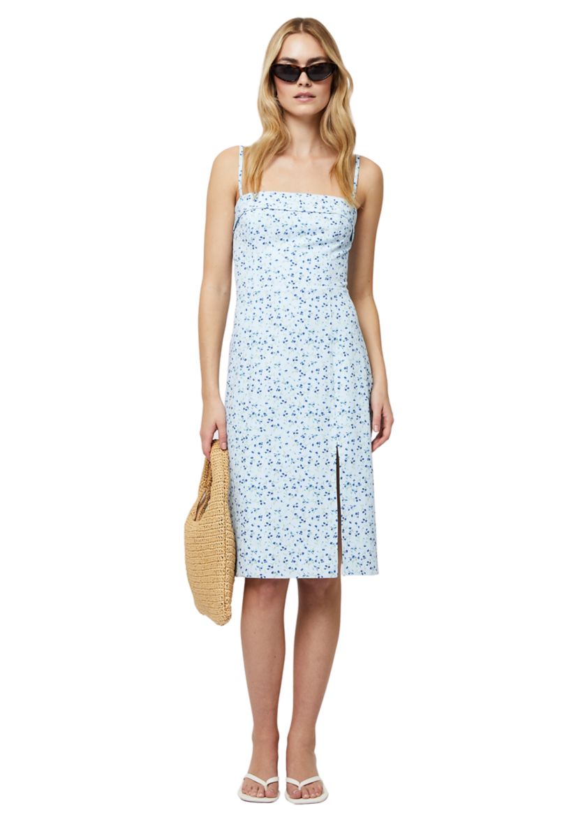 Echo Crepe Strappy Midi Dress