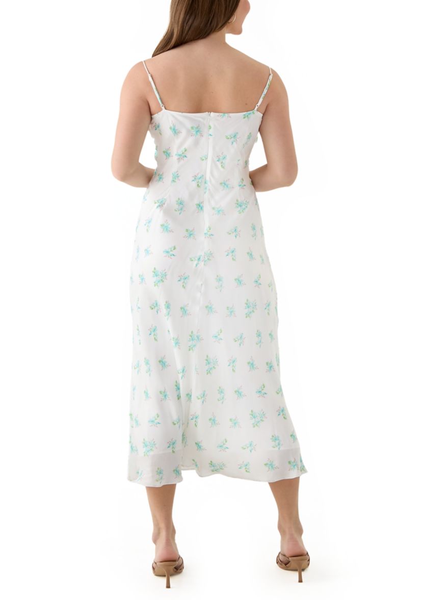 Anna Fleur Satin Midi Dress