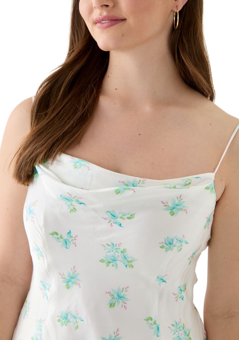 Anna Fleur Satin Midi Dress