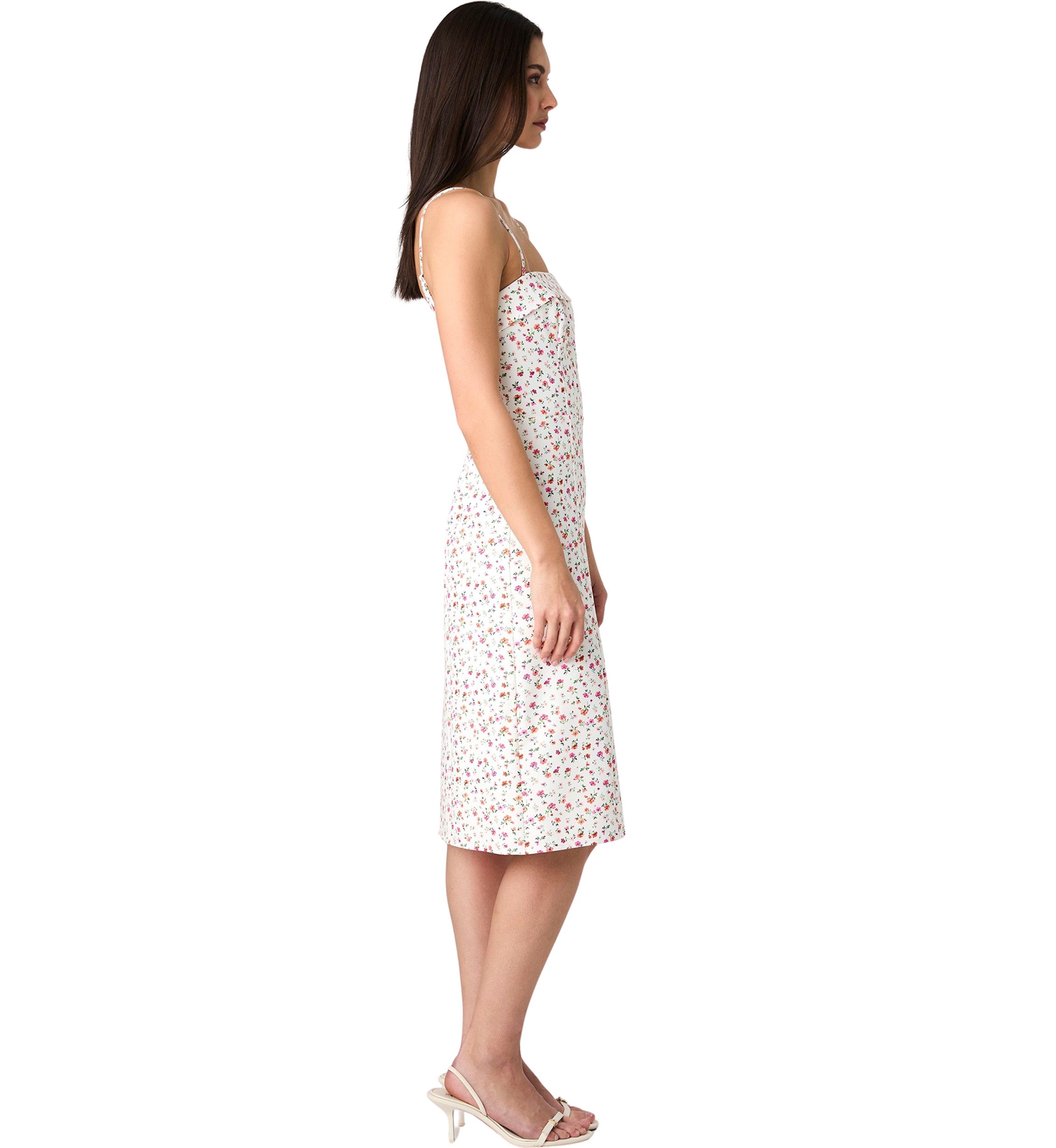 Echo Crepe Strappy Midi Dress 