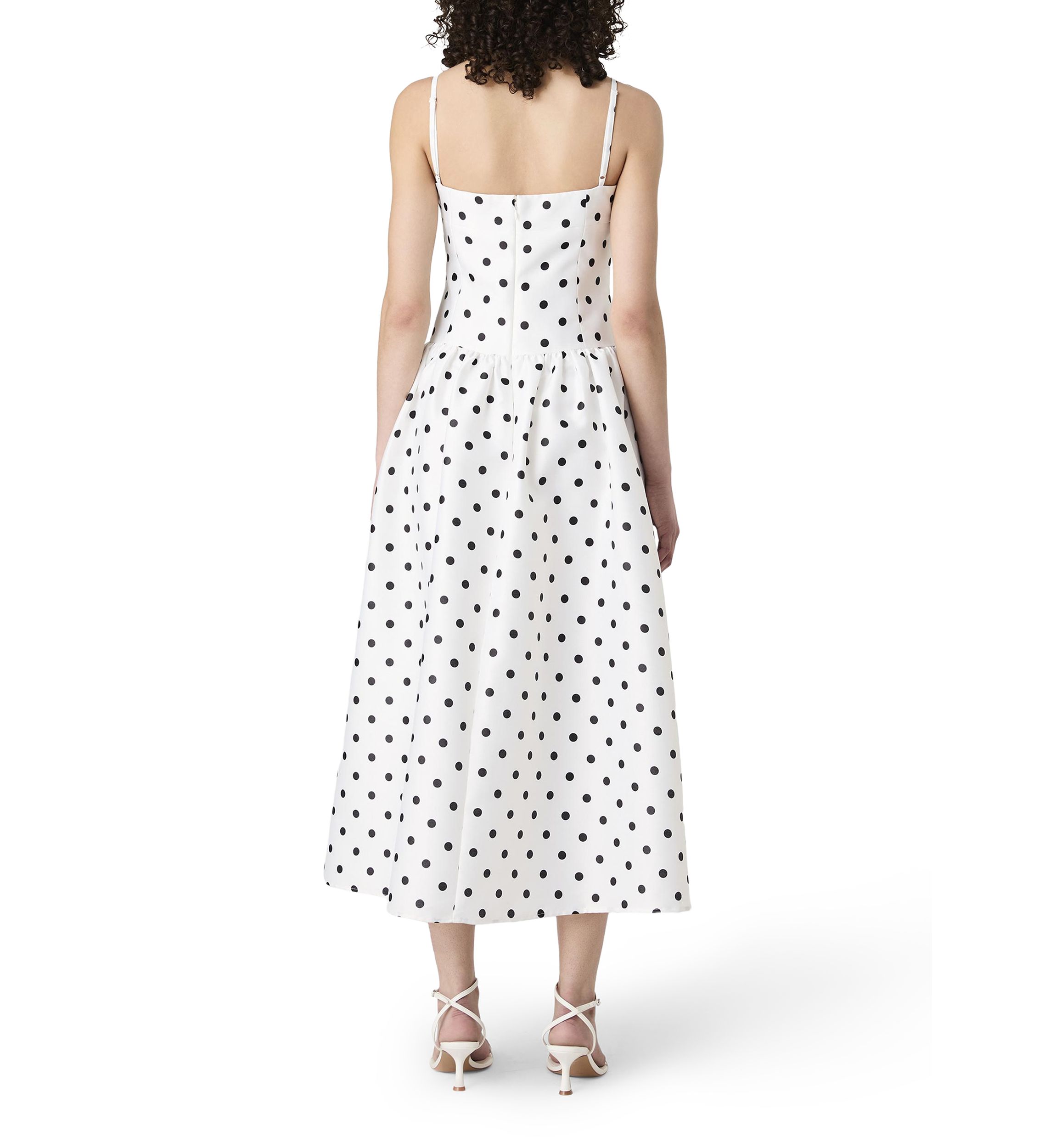 Strappy Polka Dot Midi Dress