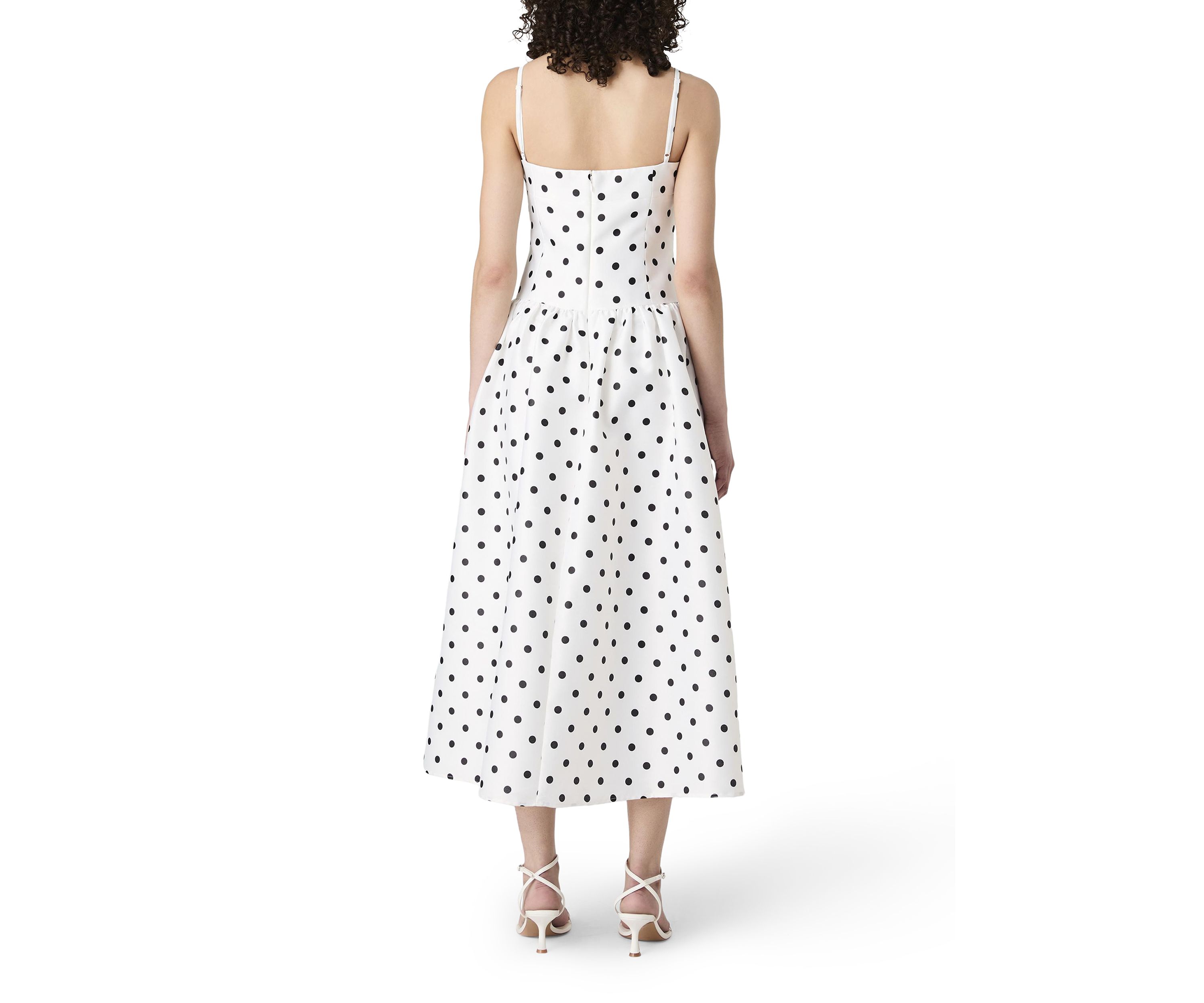 Strappy Polka Dot Midi Dress