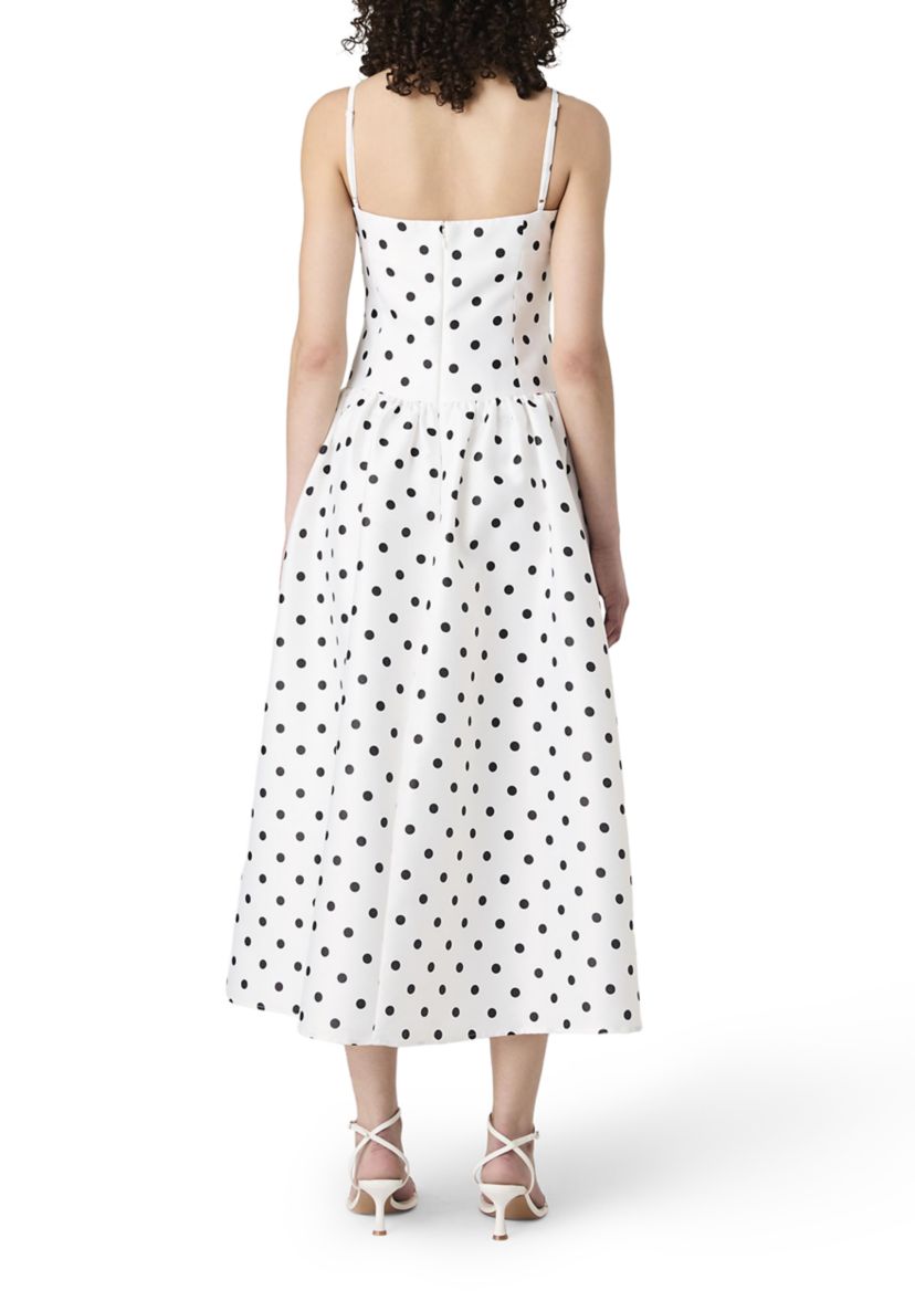 Strappy Polka Dot Midi Dress