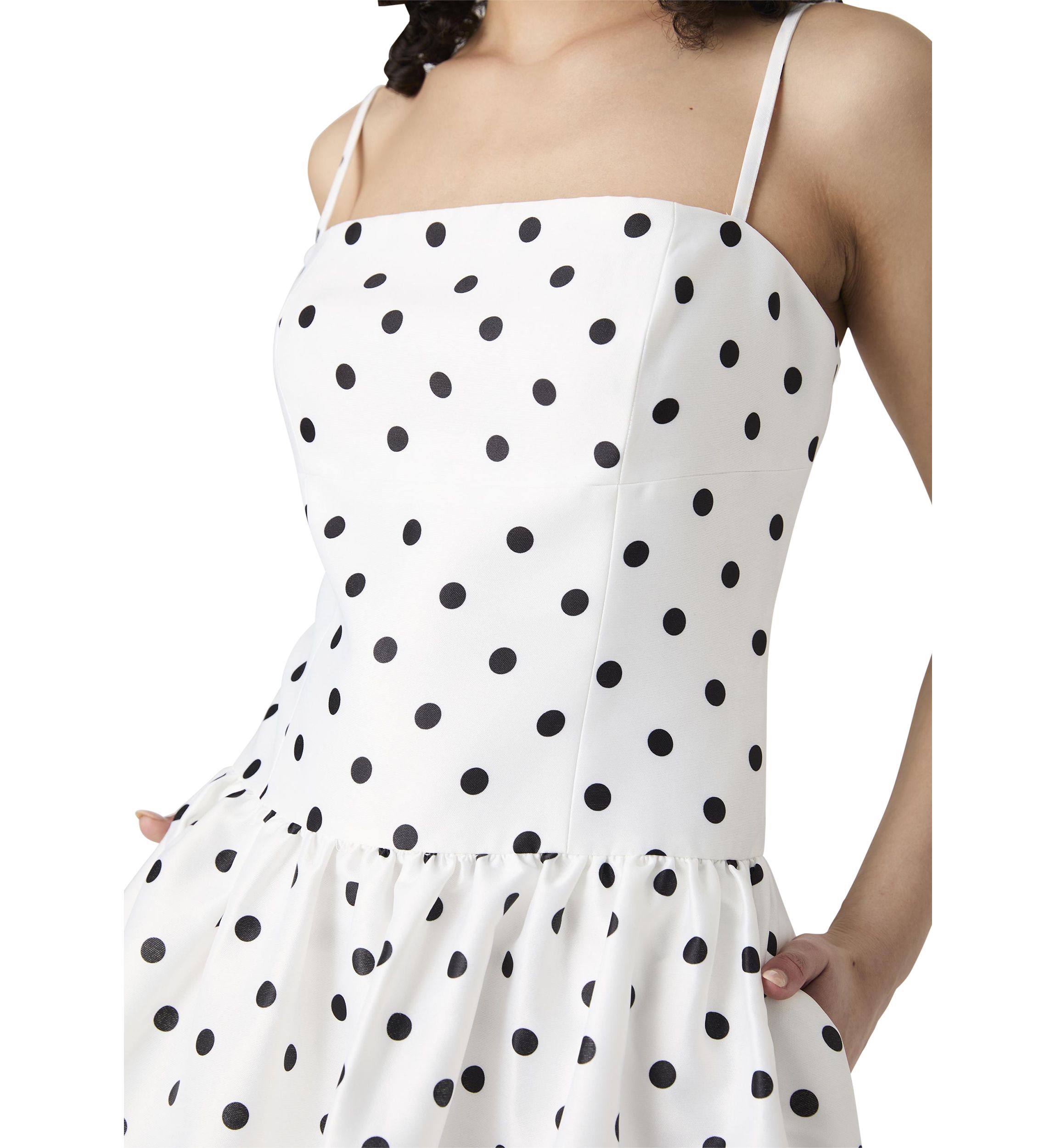 Strappy Polka Dot Midi Dress