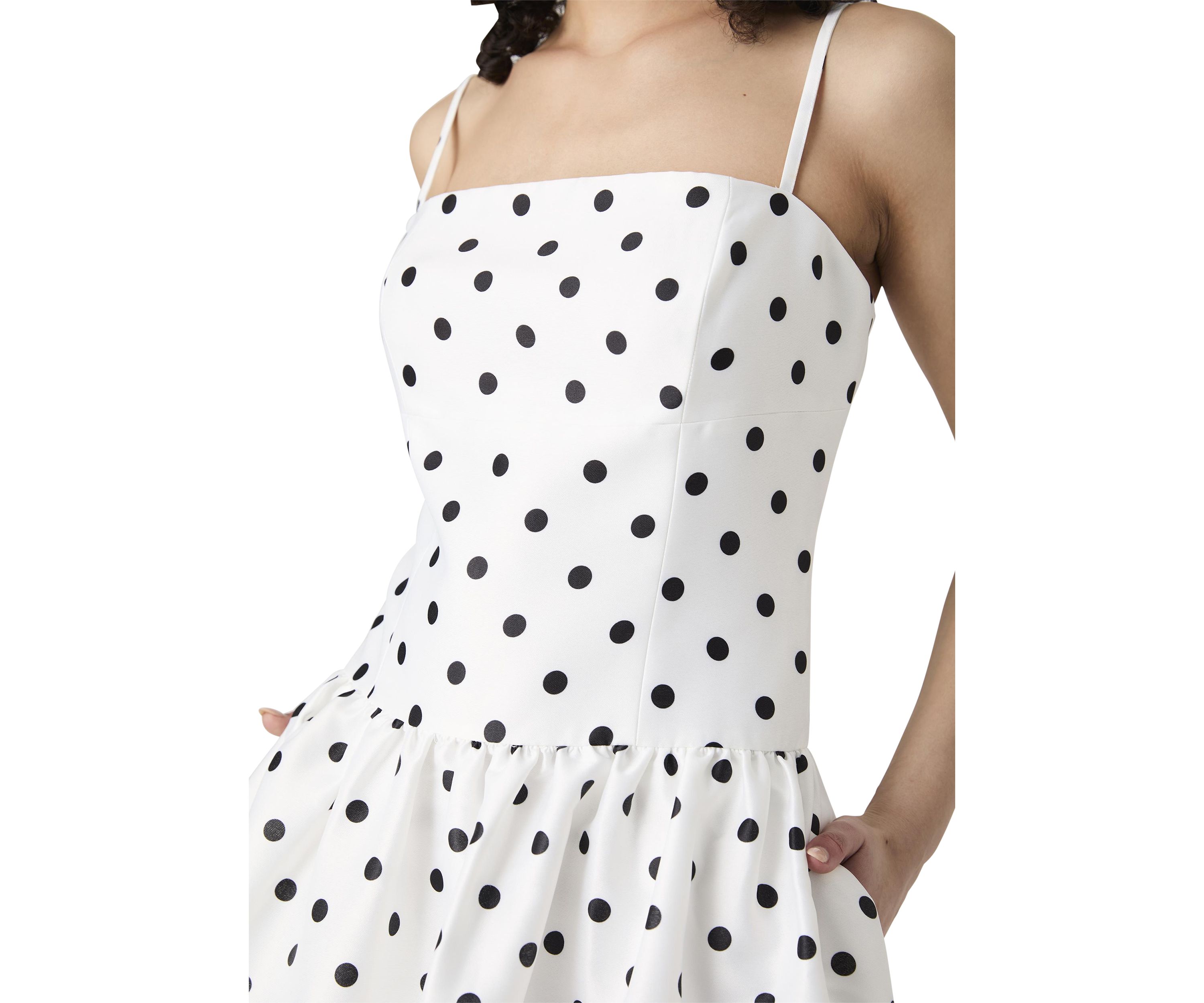 Strappy Polka Dot Midi Dress