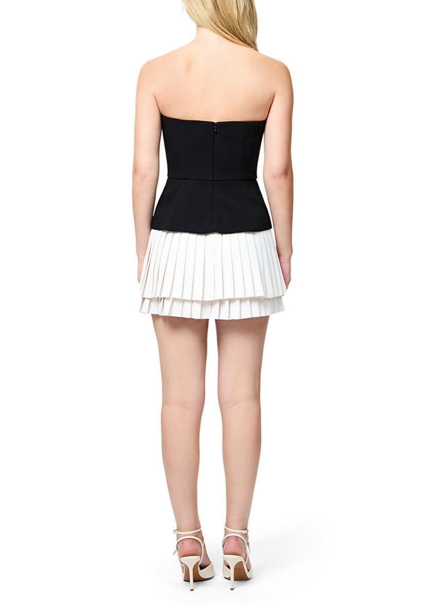 Azra Strapless Pleated Mini Dress