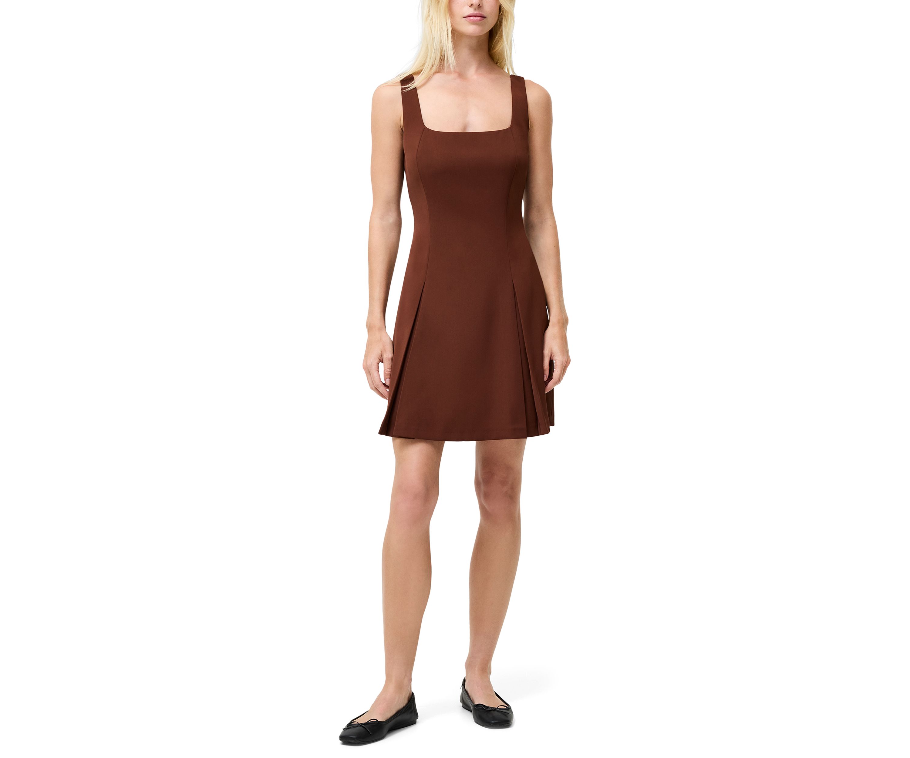 Square Neck Inverted Mini Dress
