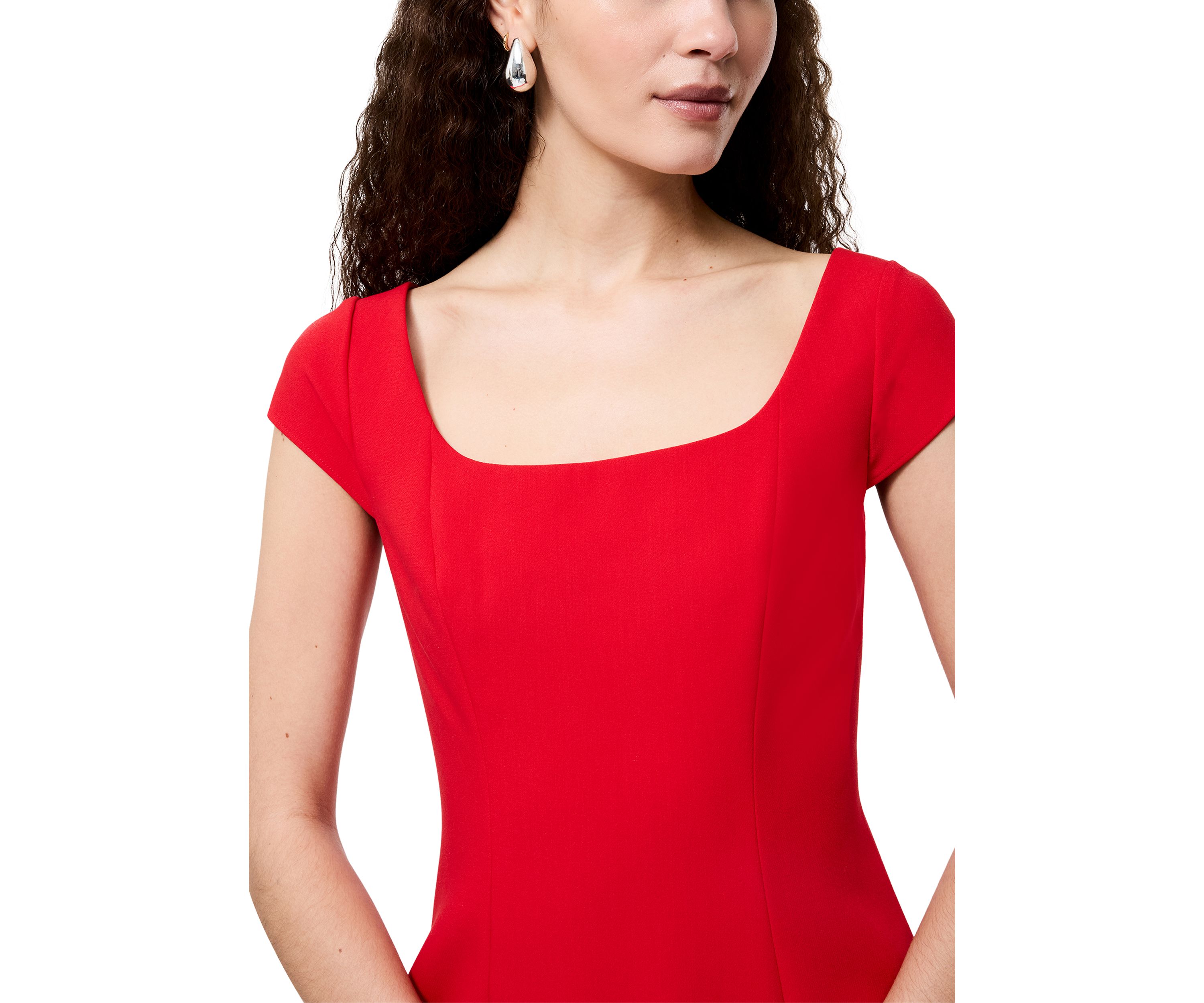 Azra Twill Cap Sleeve Mini Dress