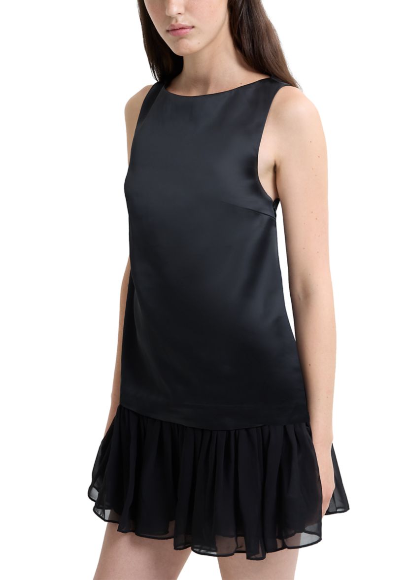 Marina Silky Ruched Mini Dress