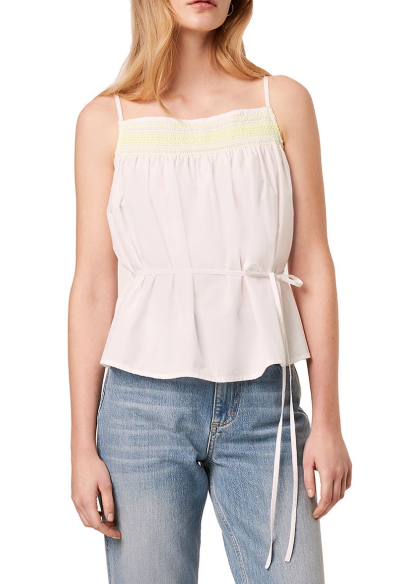 Zaiya 60s Poplin Smocked Top 
