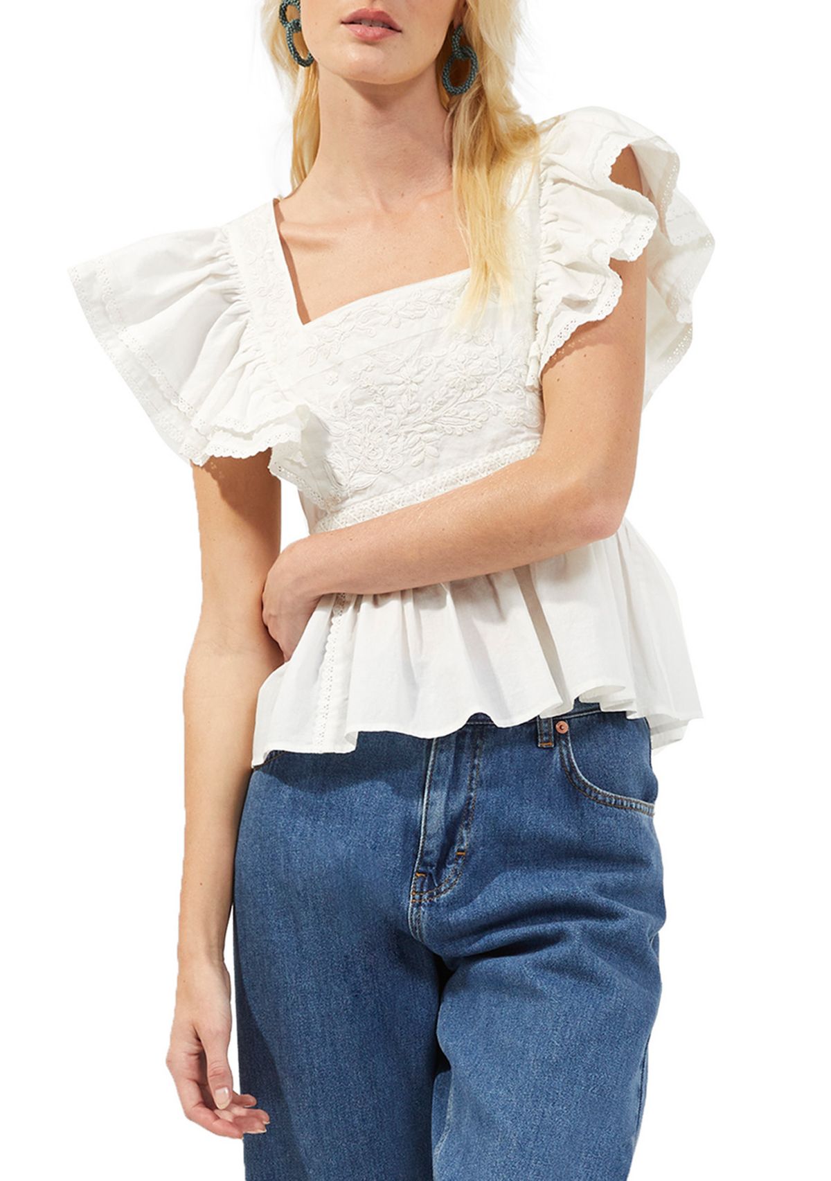 Elana Embroidered Top
