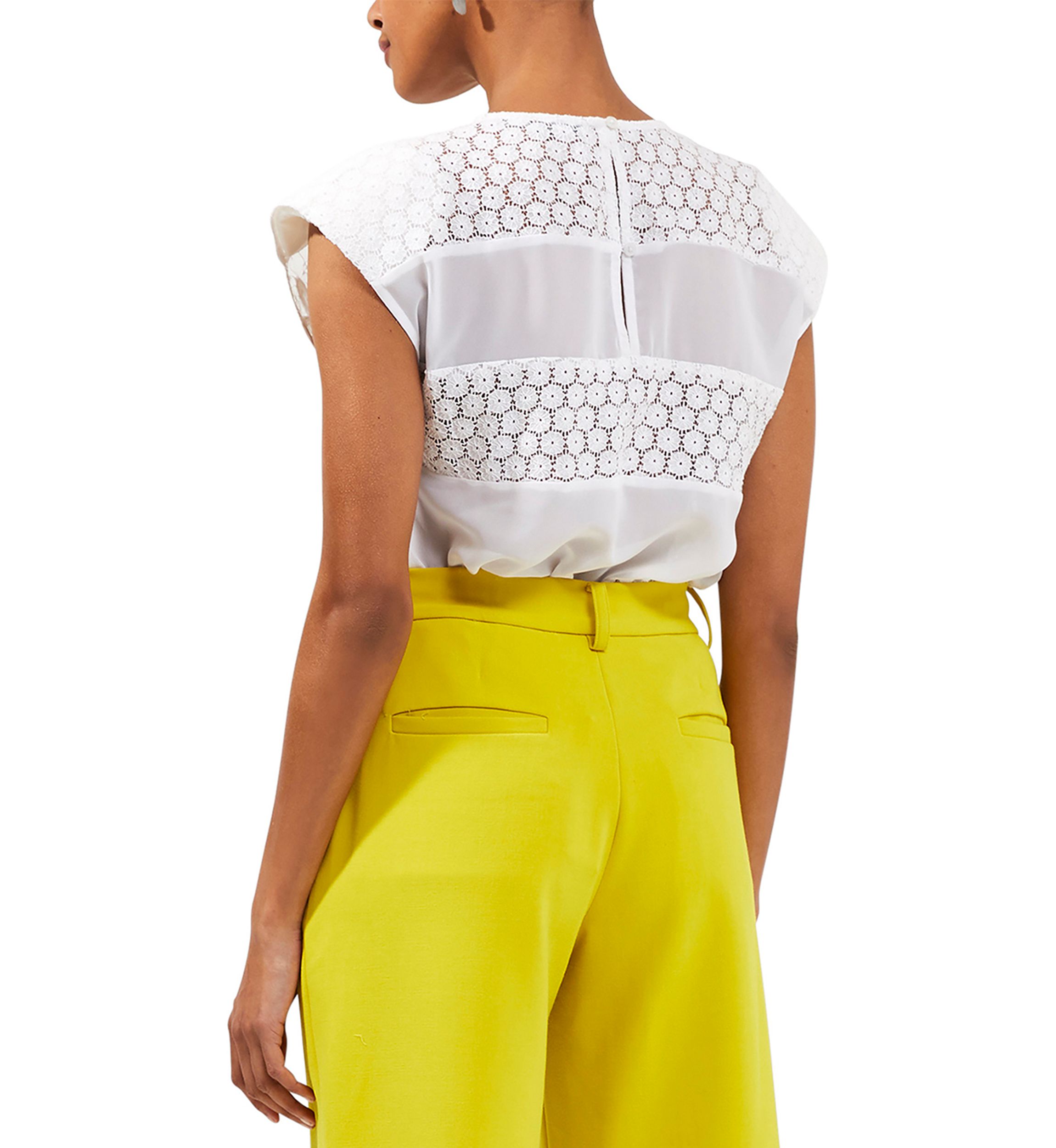 Lace Capped Sleeve Top