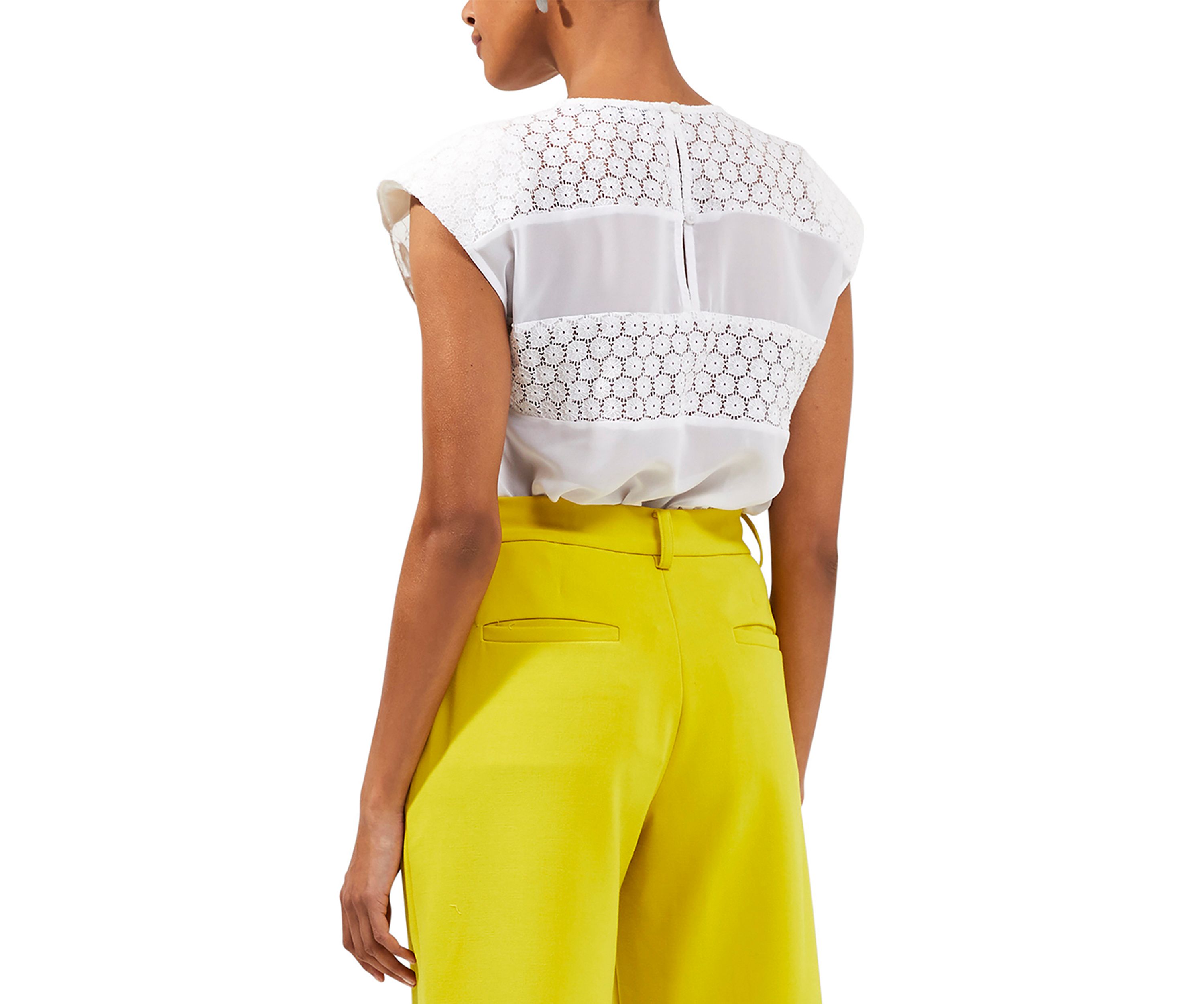 Lace Capped Sleeve Top