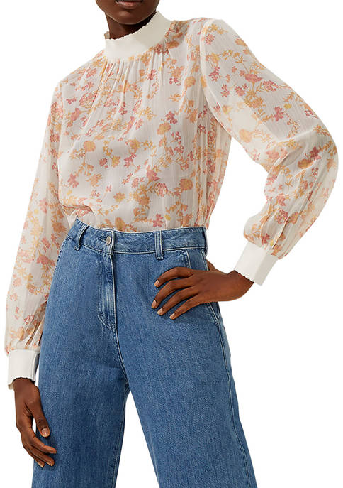 French Connection Diana Recycled Crinkle Blouse