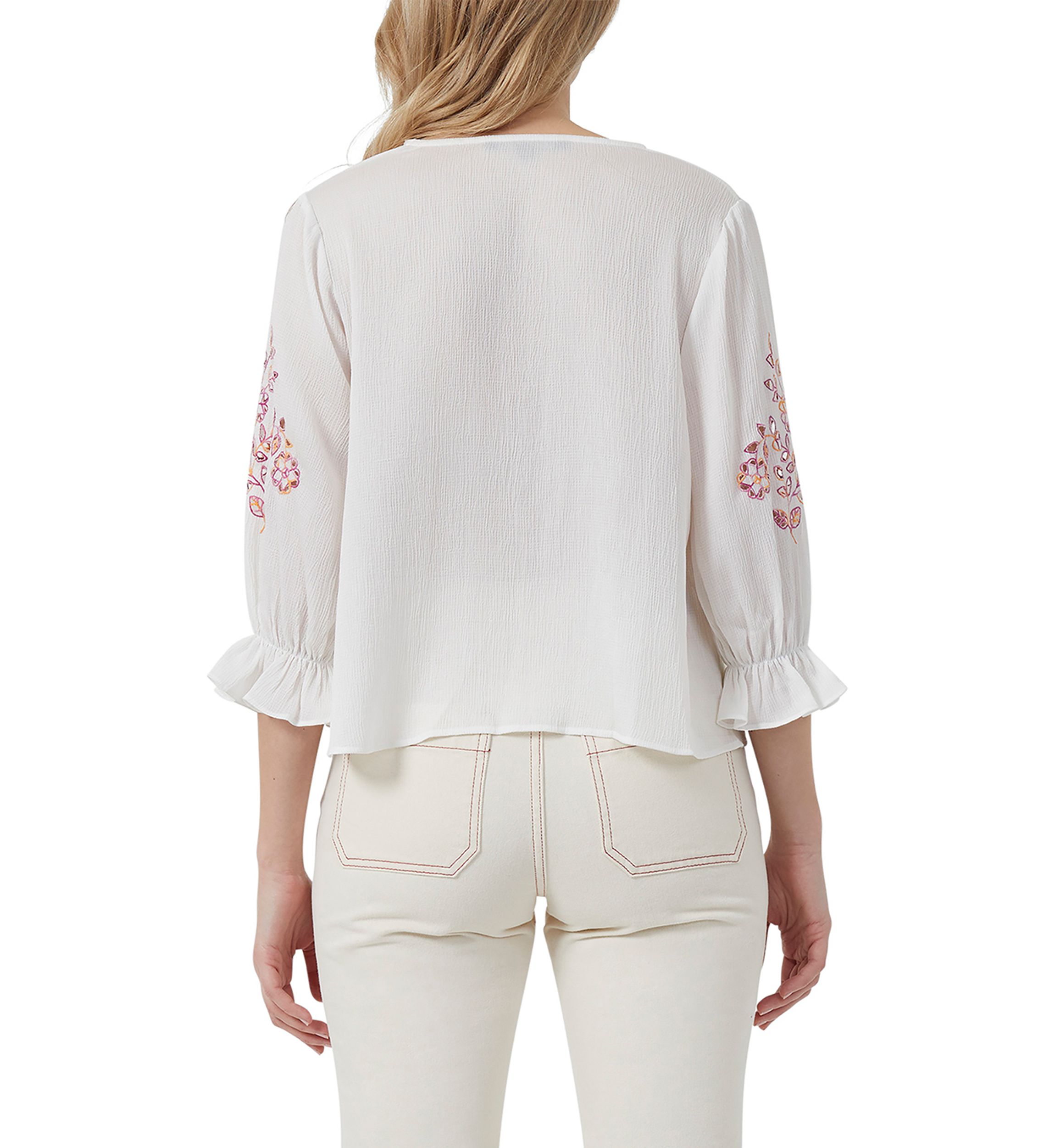 Gigi Embroidered Drape Top