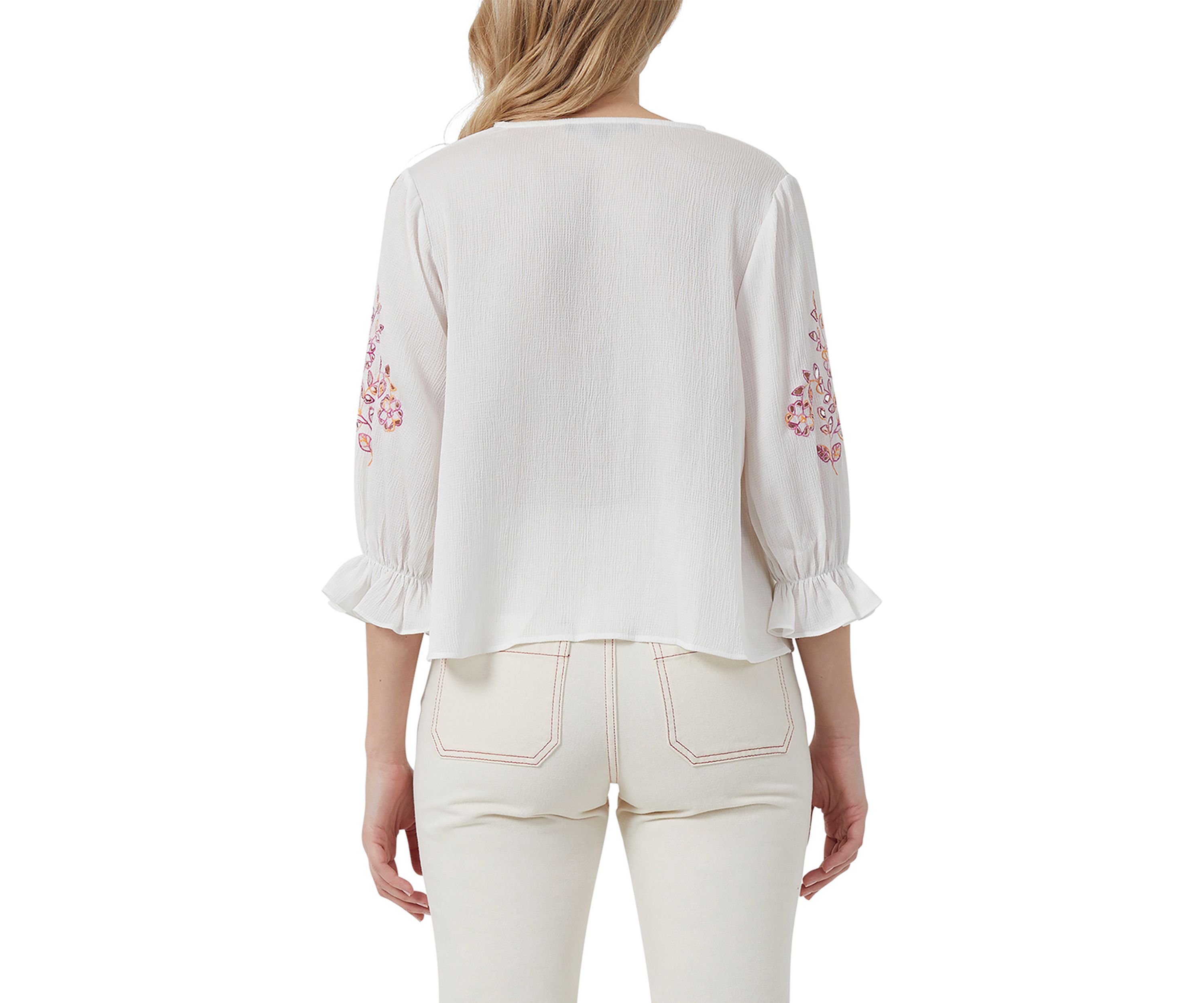 Gigi Embroidered Drape Top