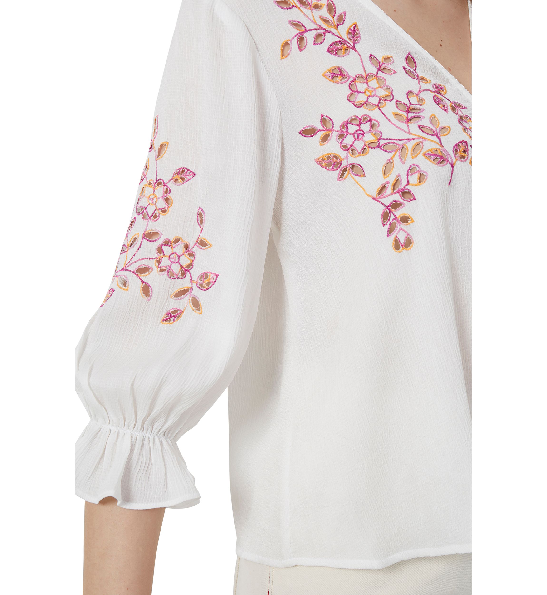 Gigi Embroidered Drape Top