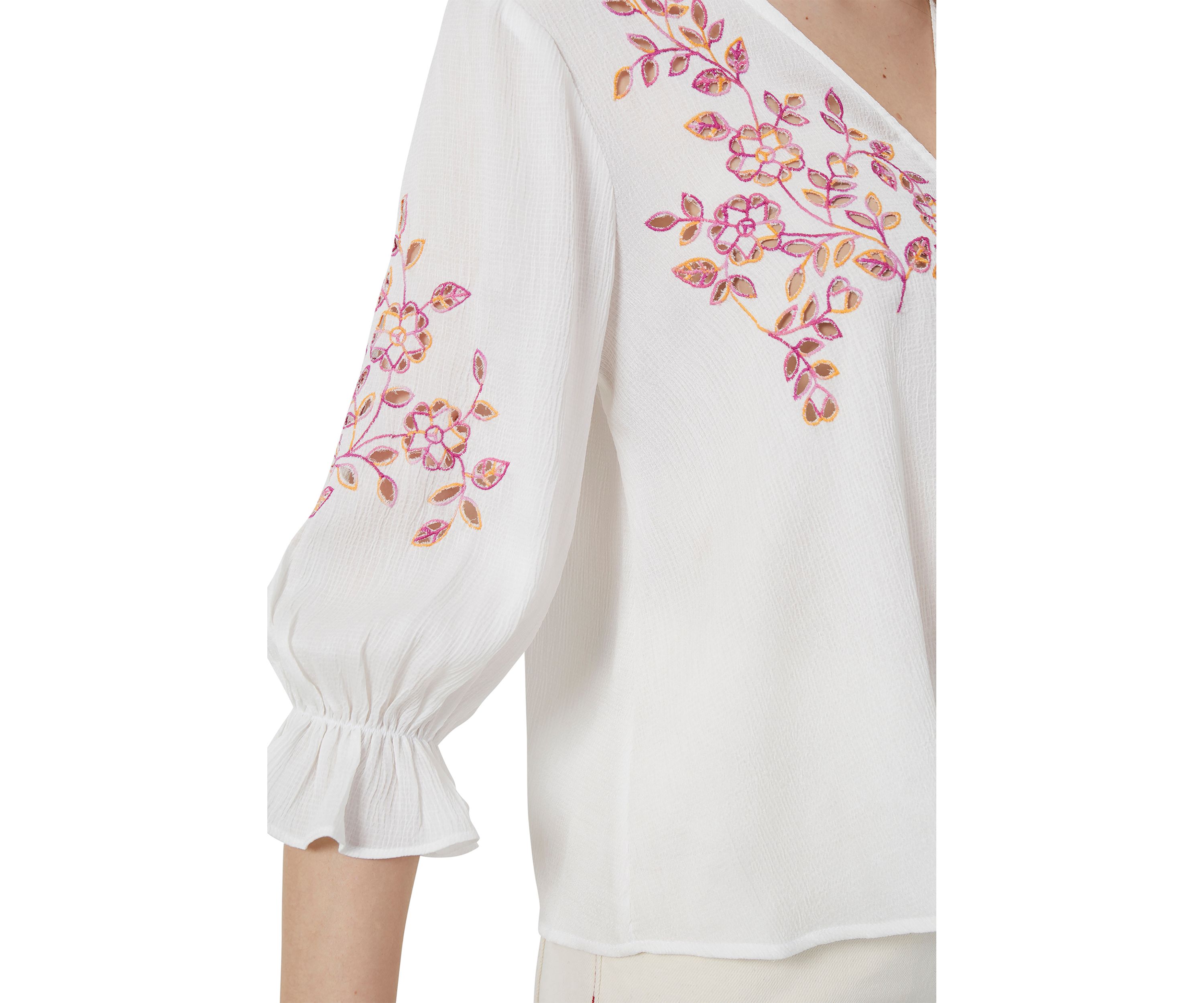 Gigi Embroidered Drape Top