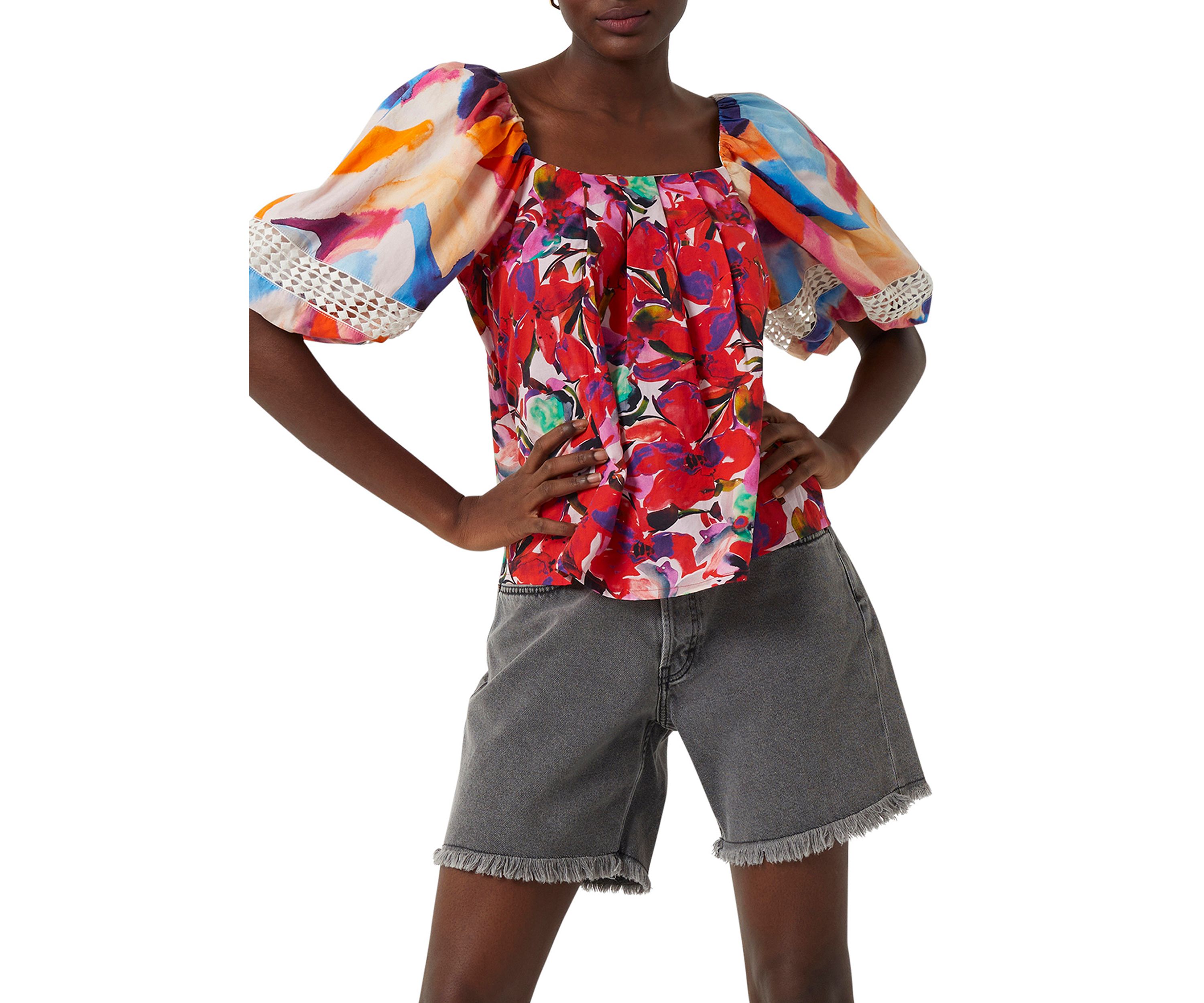 Isadora Patch Organic Poplin Woven Top
