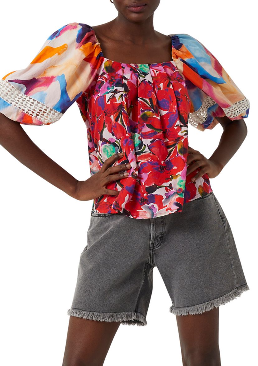 Isadora Patch Organic Poplin Woven Top