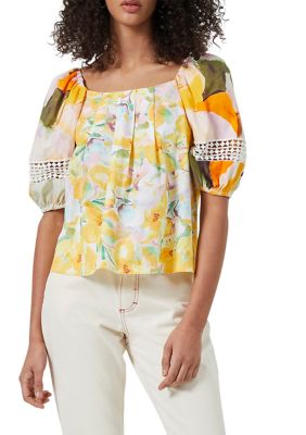 Isadora Patch Organic Poplin Woven Top