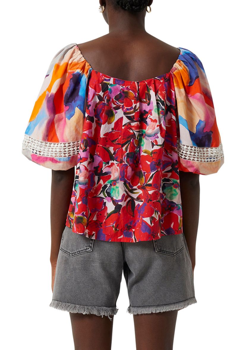 Isadora Patch Organic Poplin Woven Top
