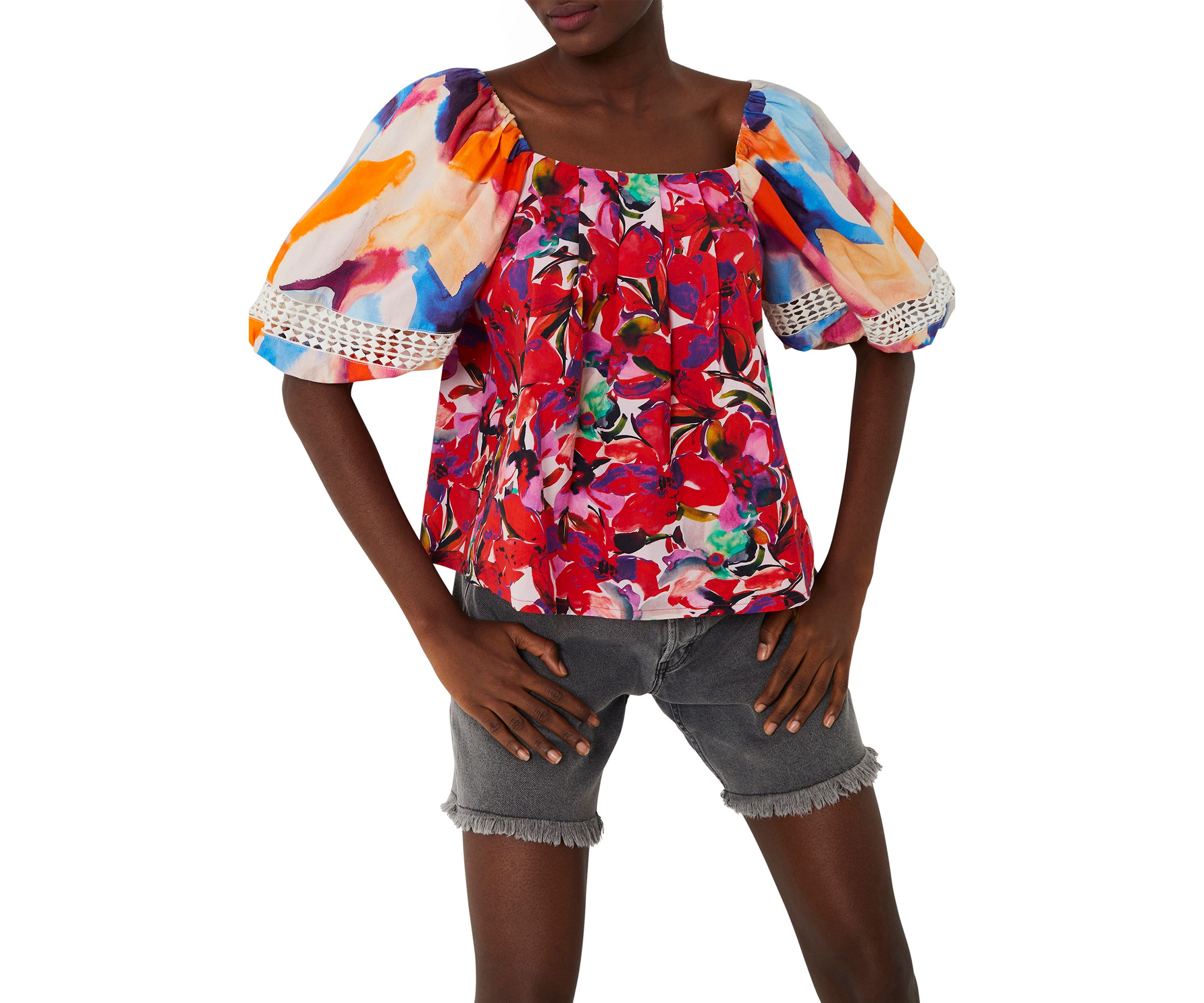 Isadora Patch Organic Poplin Woven Top