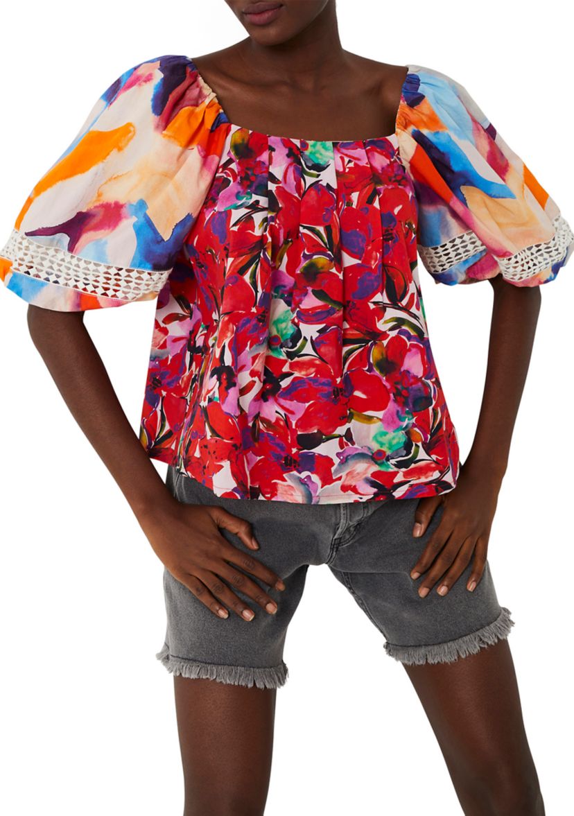 Isadora Patch Organic Poplin Woven Top