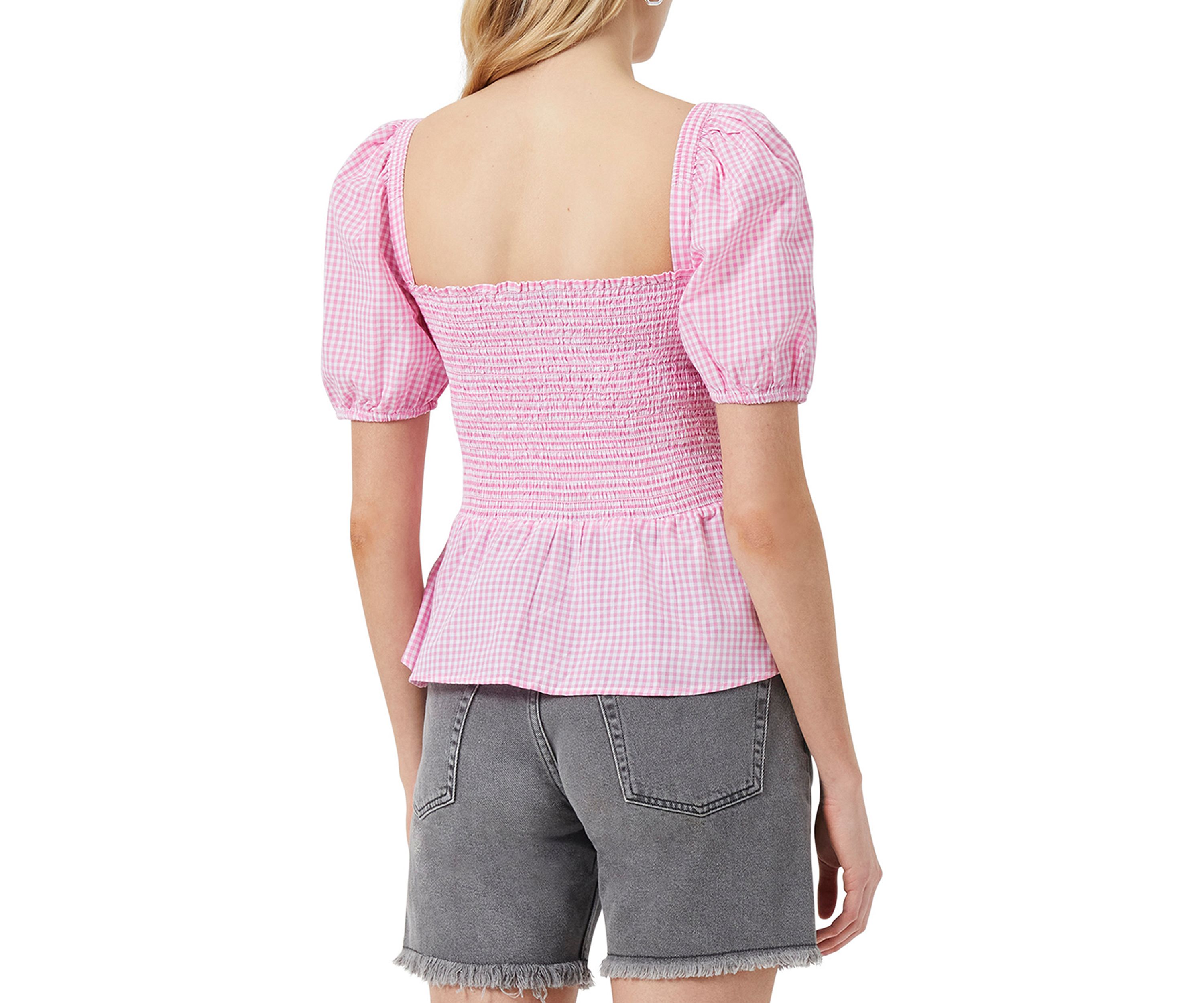 Artina Gingham Woven Top