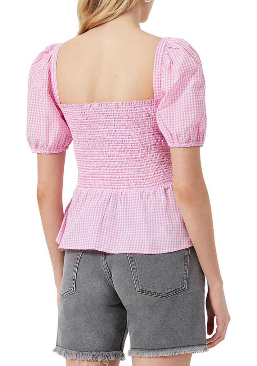 Artina Gingham Woven Top