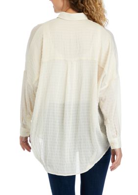 Clar Rhodes Textured Drop Blouse