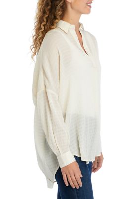 Clar Rhodes Textured Drop Blouse