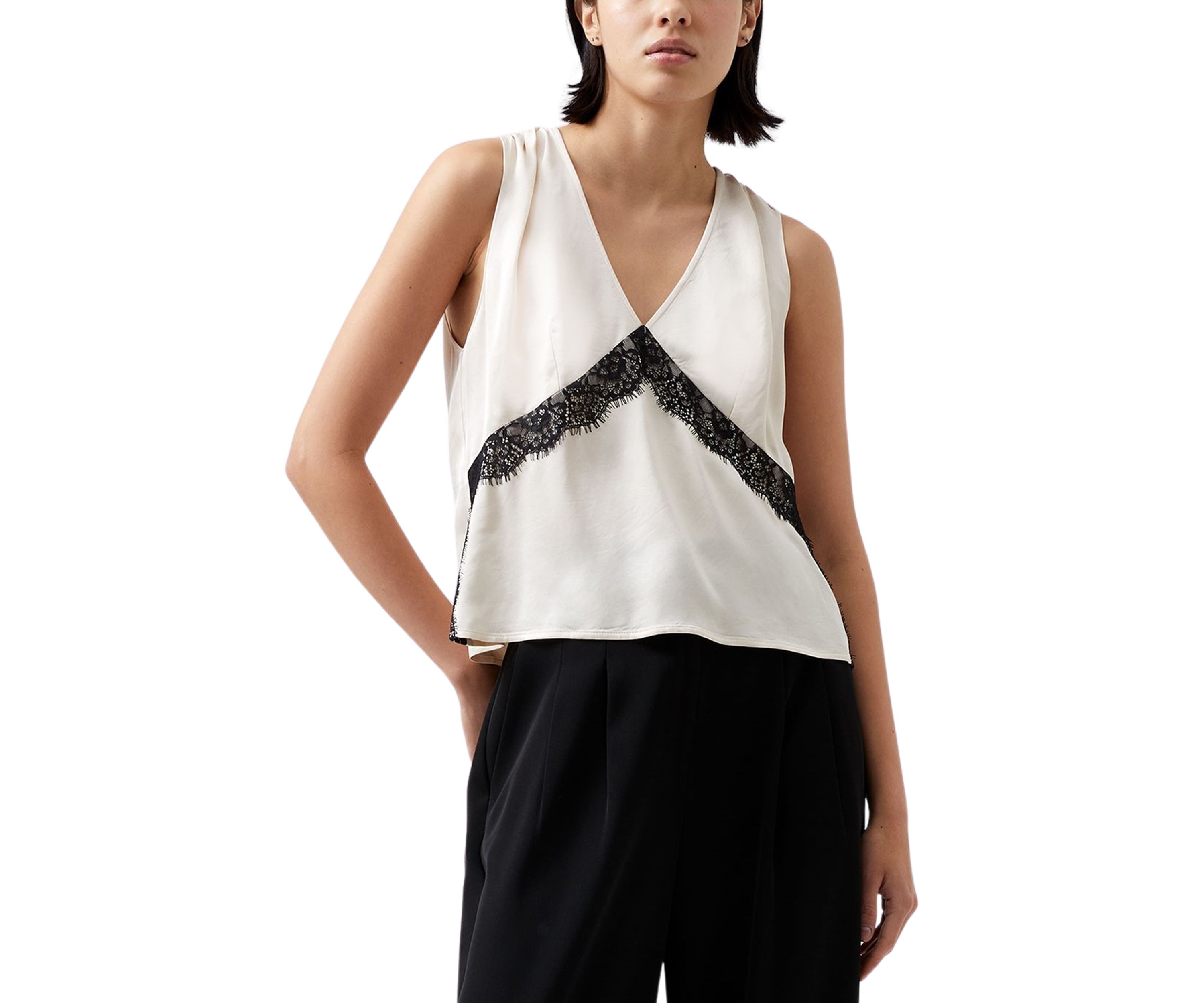 Ennis Satin Lace Top