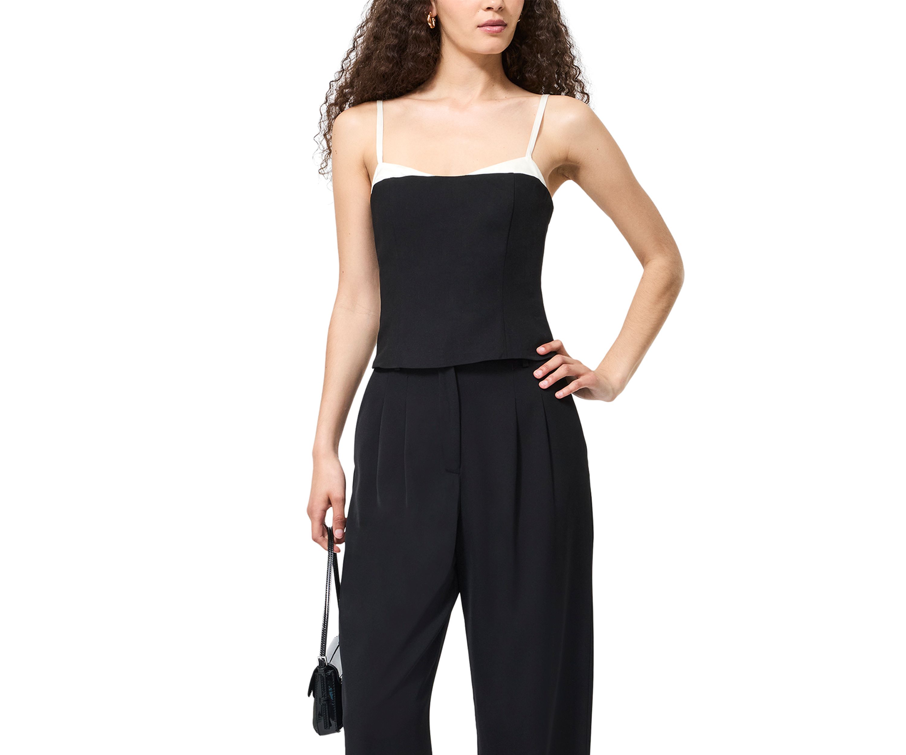 Azra Twill Corset Strappy Top 