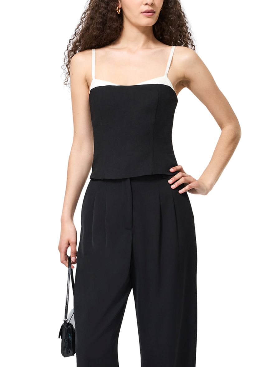 Azra Twill Corset Strappy Top 