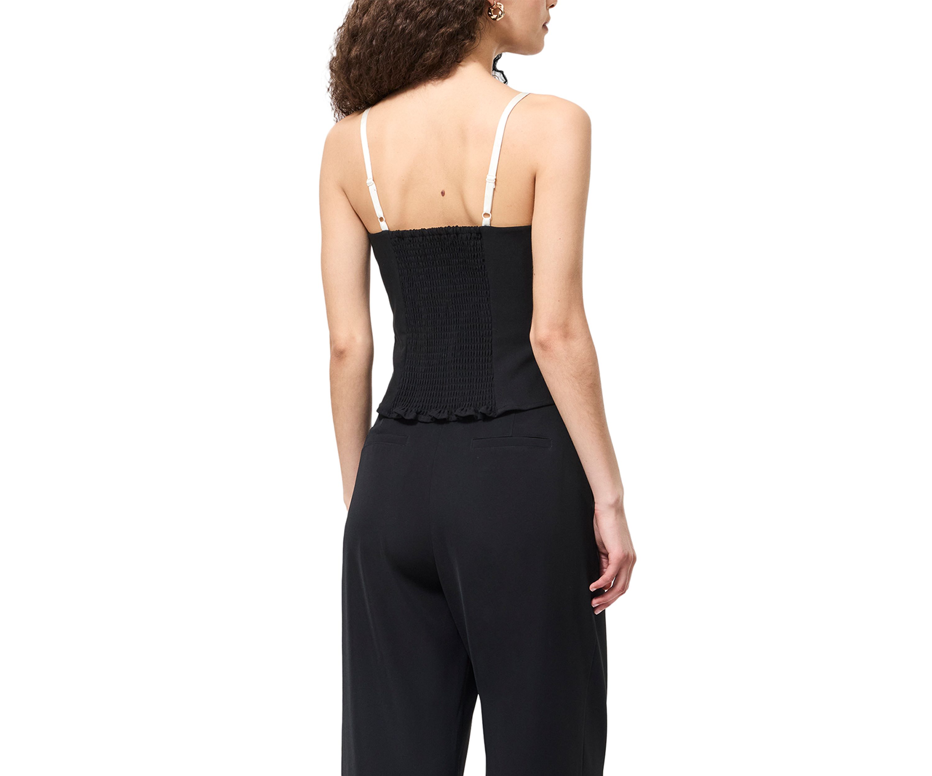 Azra Twill Corset Strappy Top 