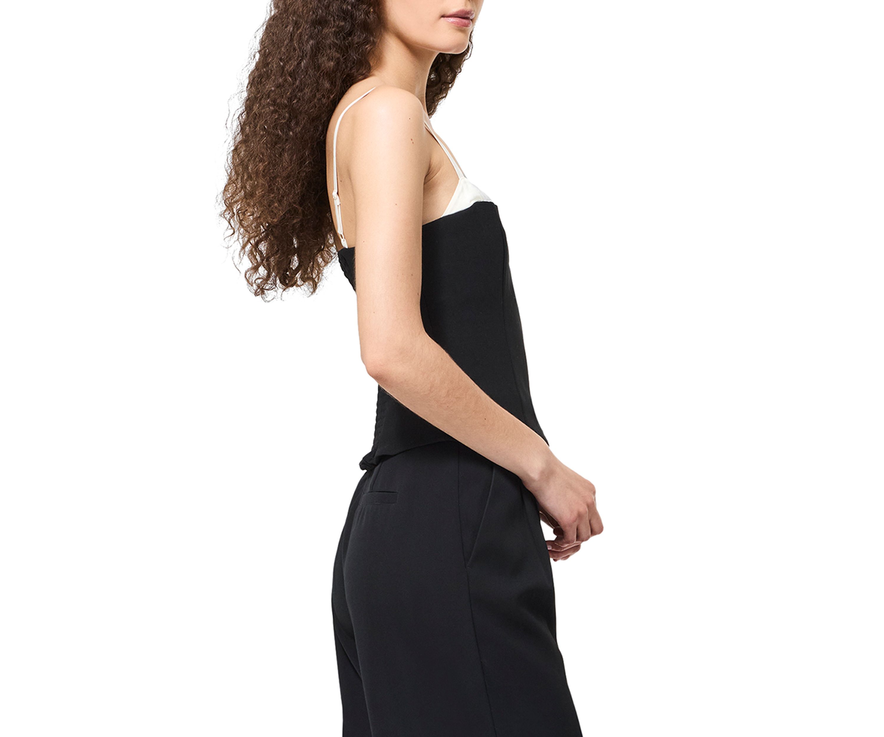 Azra Twill Corset Strappy Top 