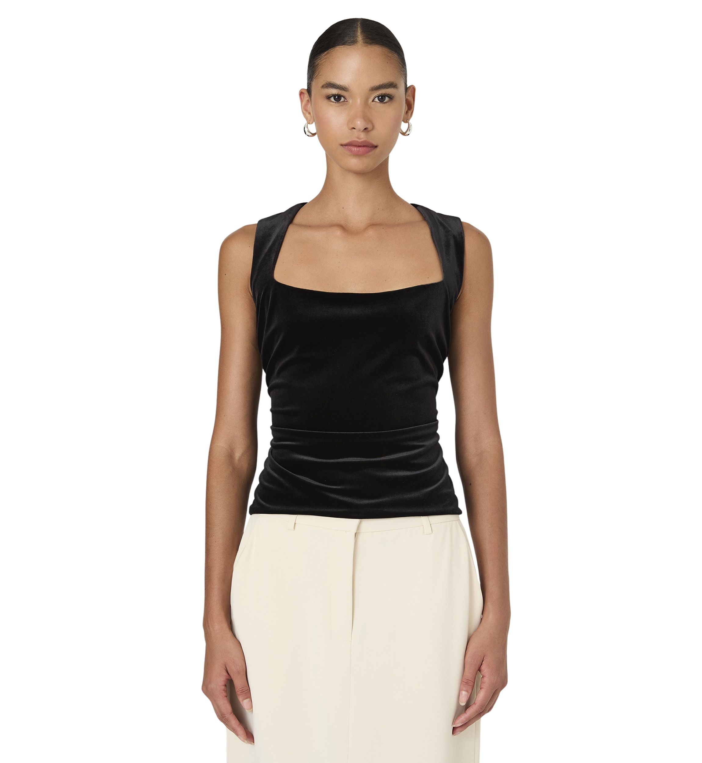 Stretch Velvet Corset Top