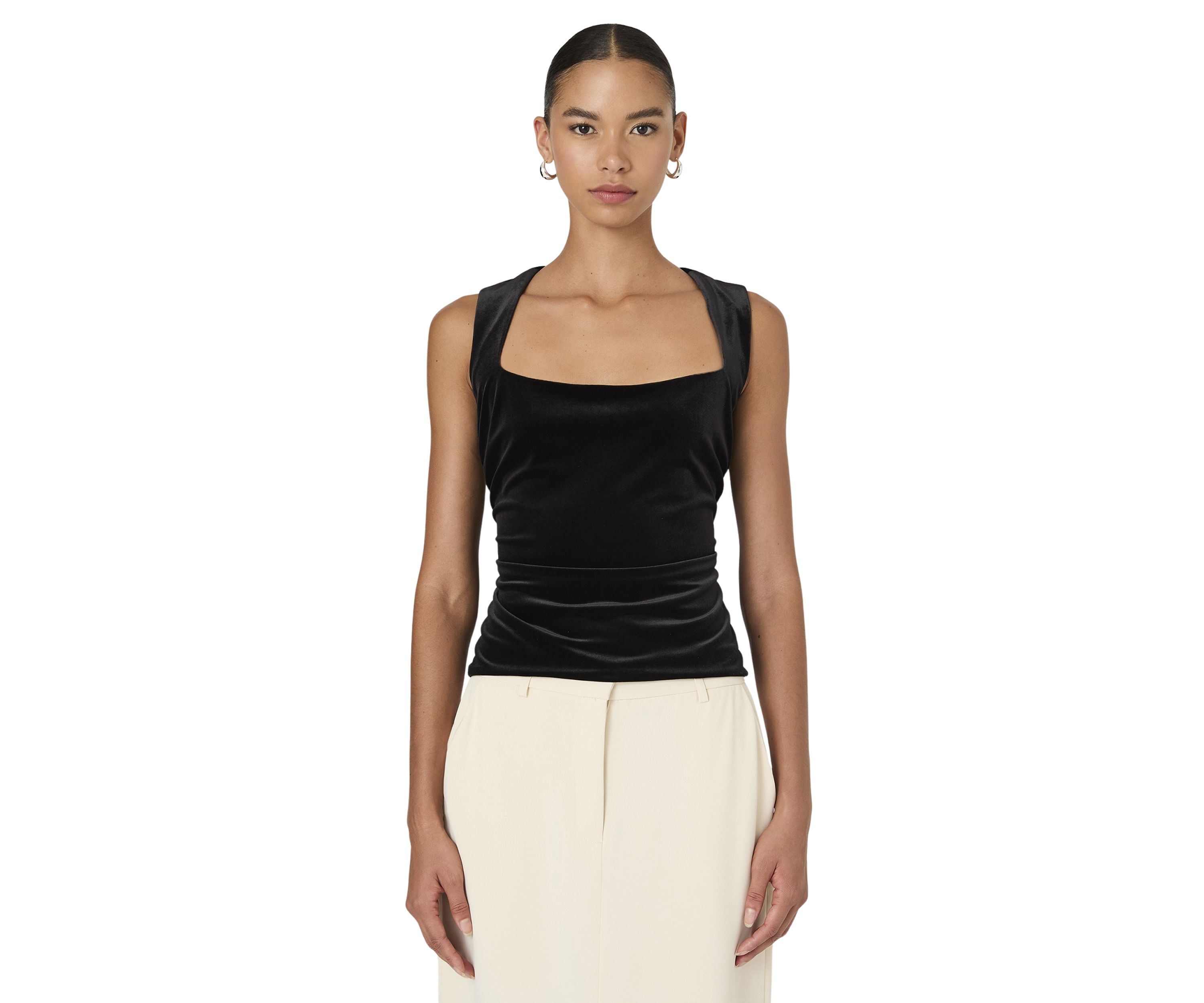 Stretch Velvet Corset Top