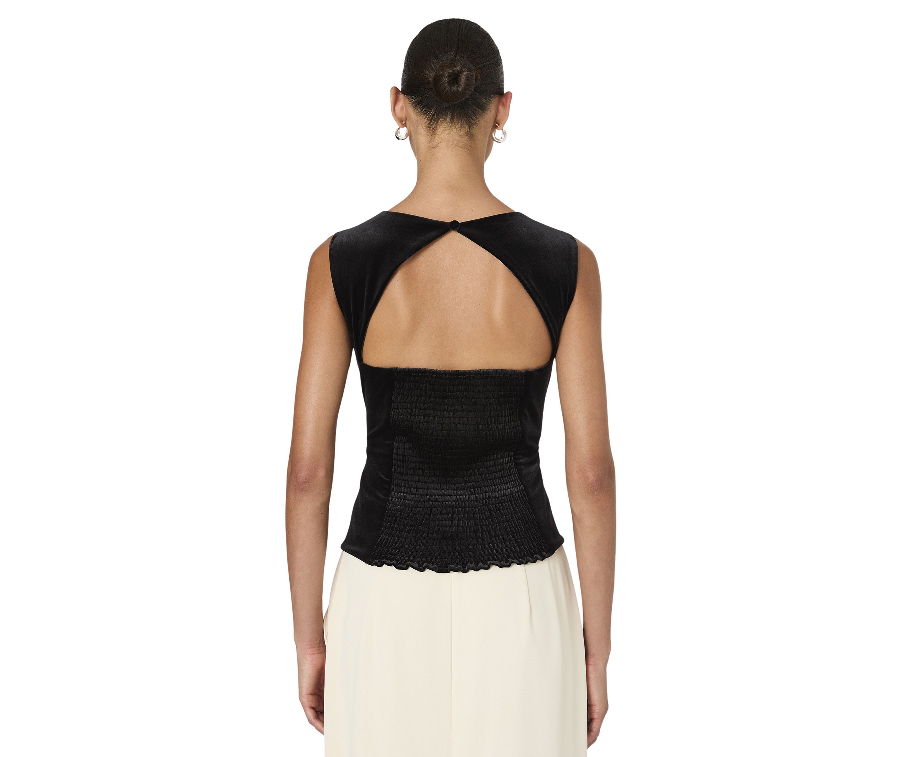 Stretch Velvet Corset Top