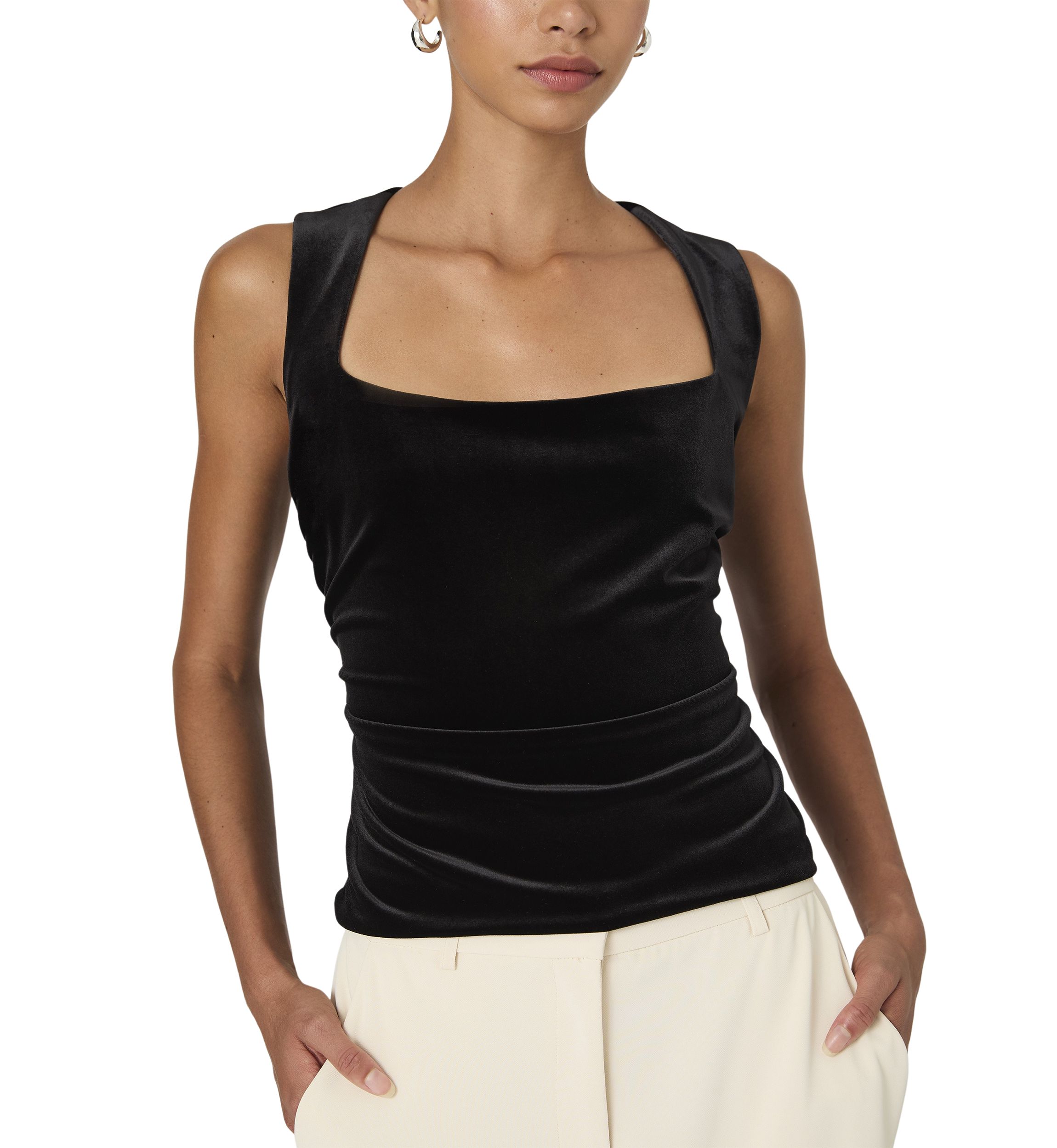 Stretch Velvet Corset Top